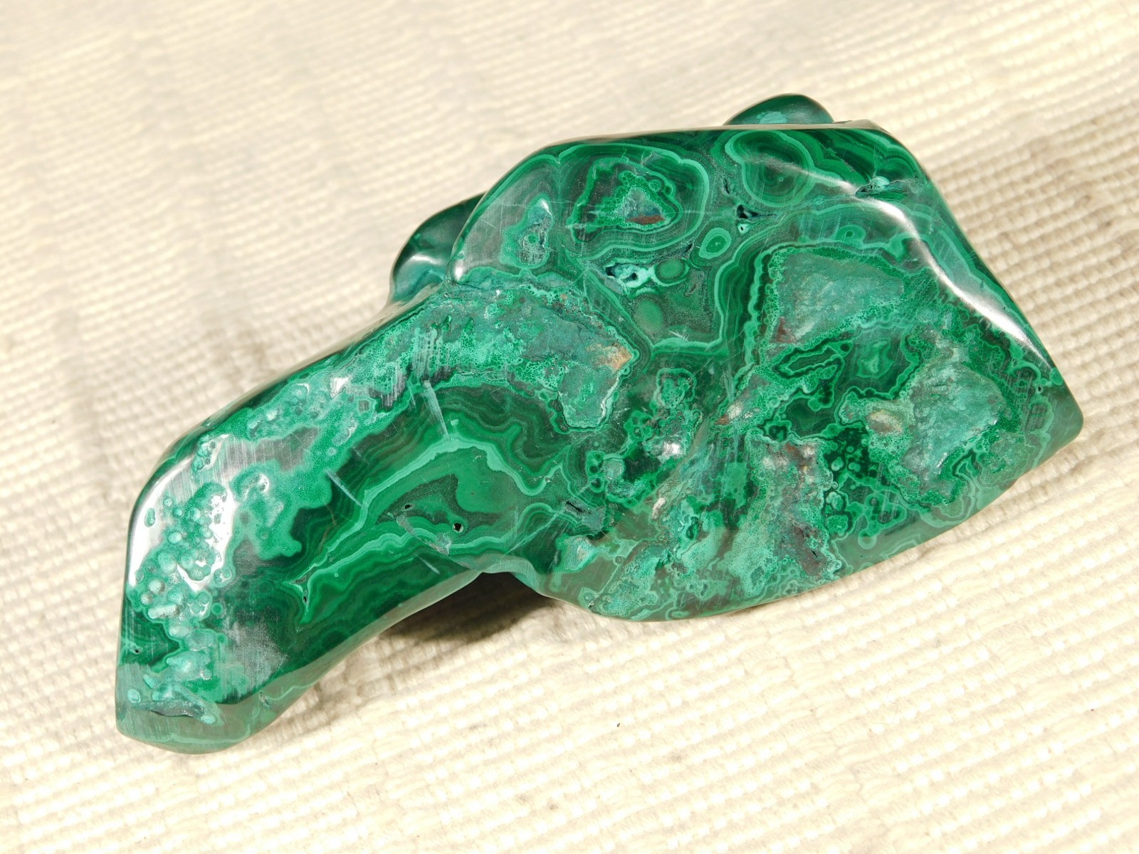 BIG! Polished Deep GREEN Malachite STALACTITE or Stalagmite From the Congo 393gr