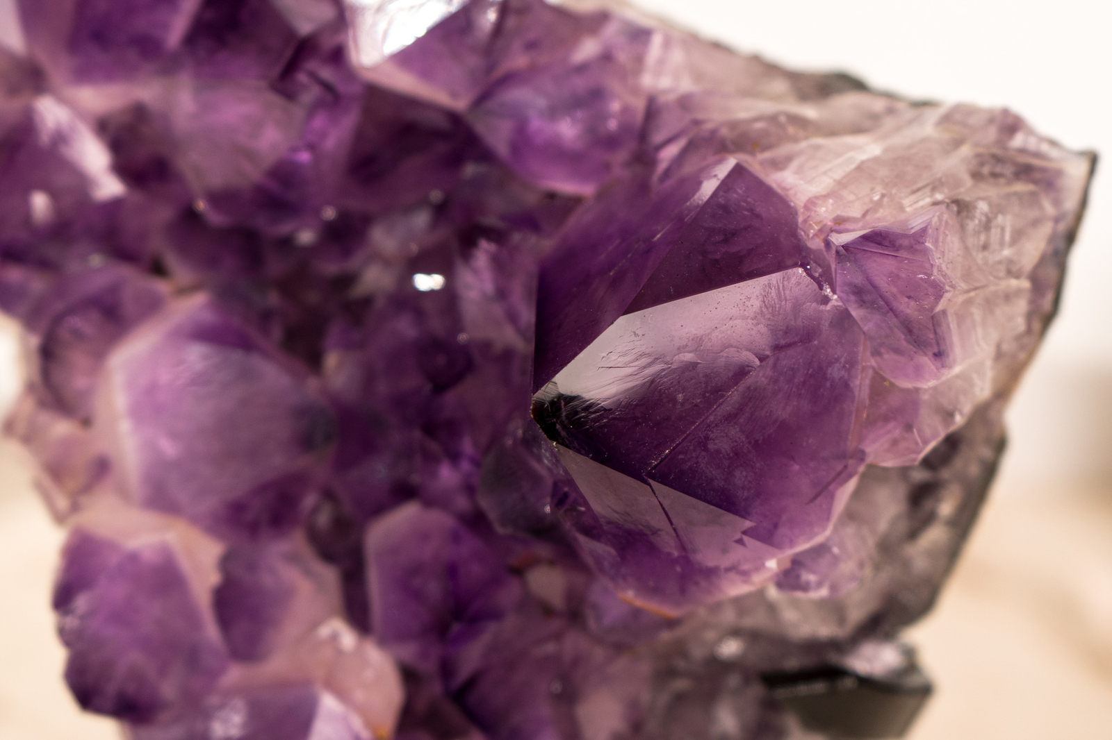 AAA-Grade Purple Amethyst Cluster with Large Deep Purple Points 11 Lb