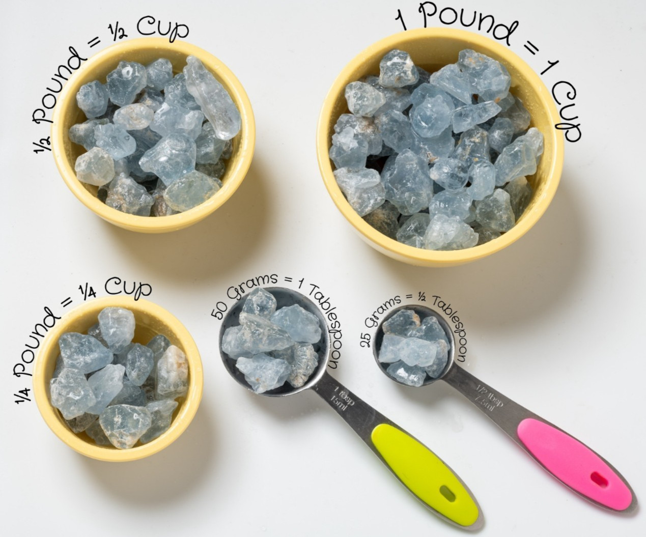 1/2 lb Blue Celestite Crystal Points & Pieces Lightly Tumbled Gem Rock Specimens
