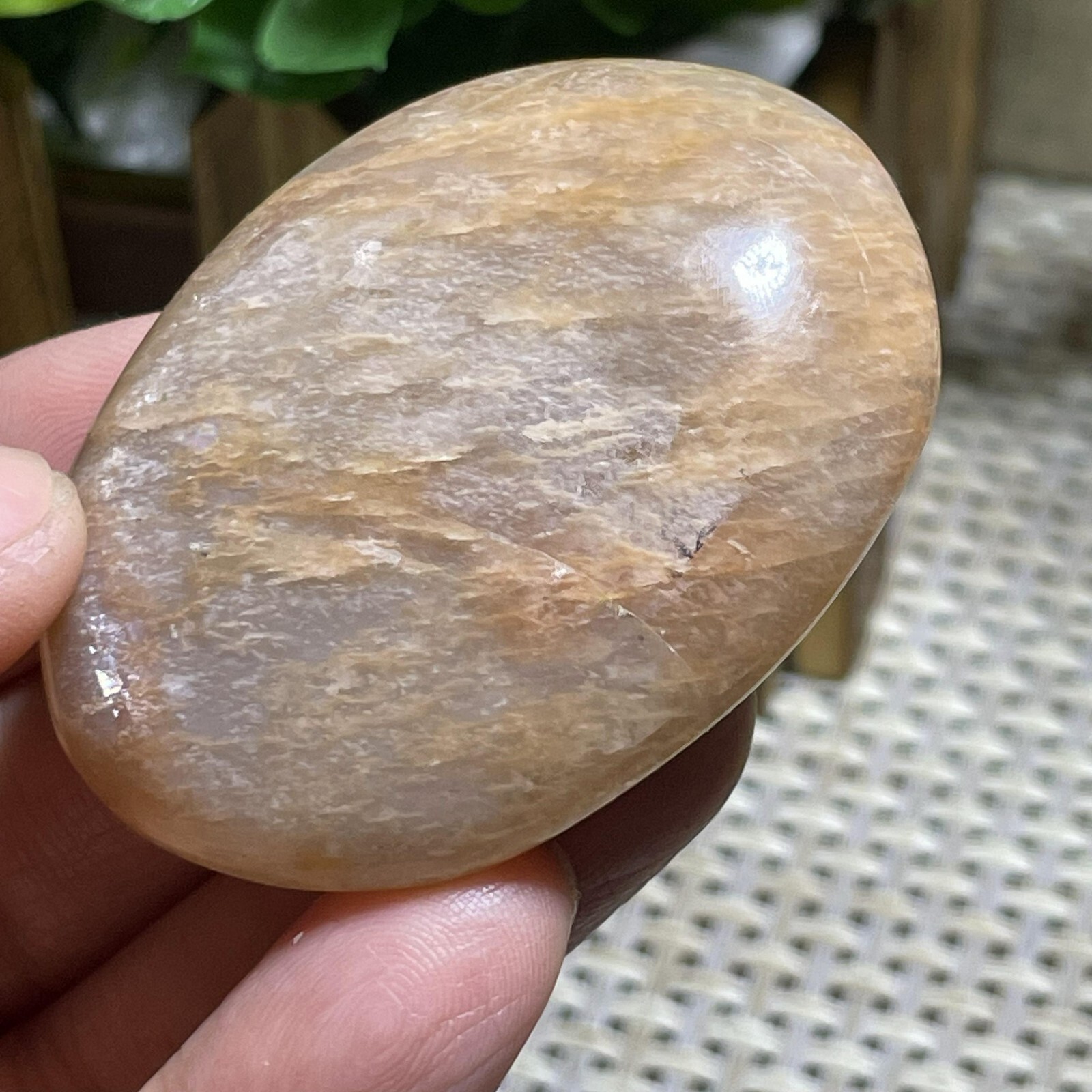 Orange Moonlight Gold Sun Stone polished stone original specimen decor 48g A20