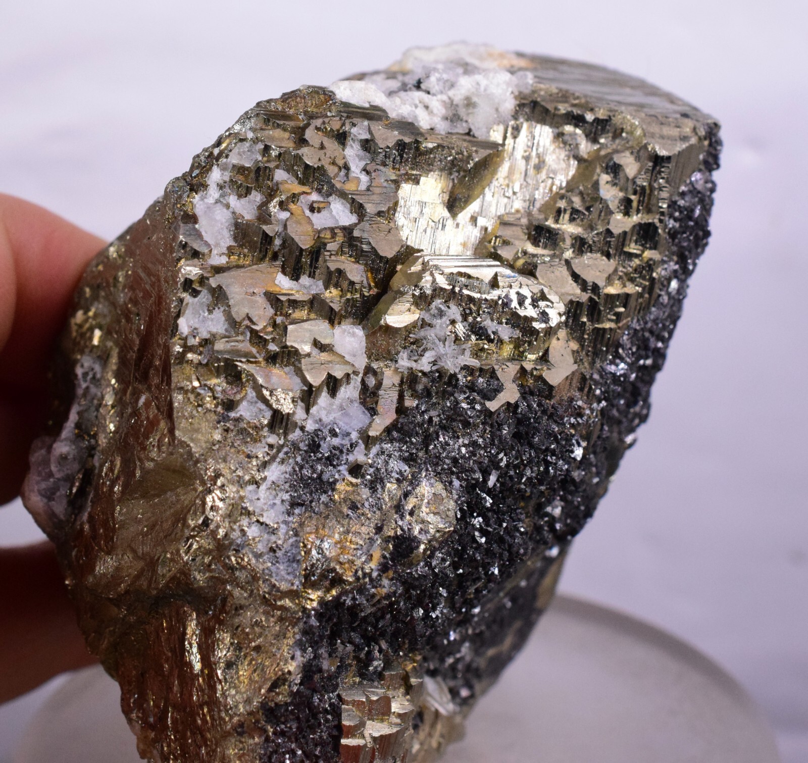 6.9cms PYRITE CUBIC QUARTZ TETRAHEDRITE PERU CRYSTAL MINERAL COLLECTOR MB31