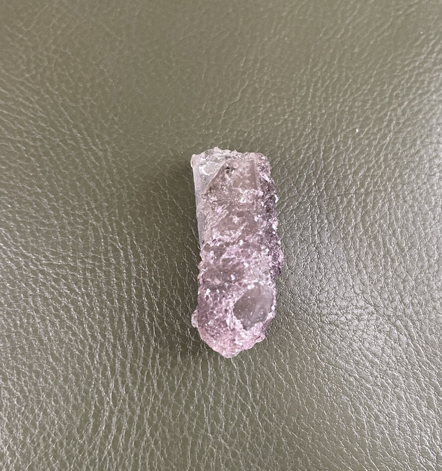 Quartz Point With Fluorite From Inner Mongolia