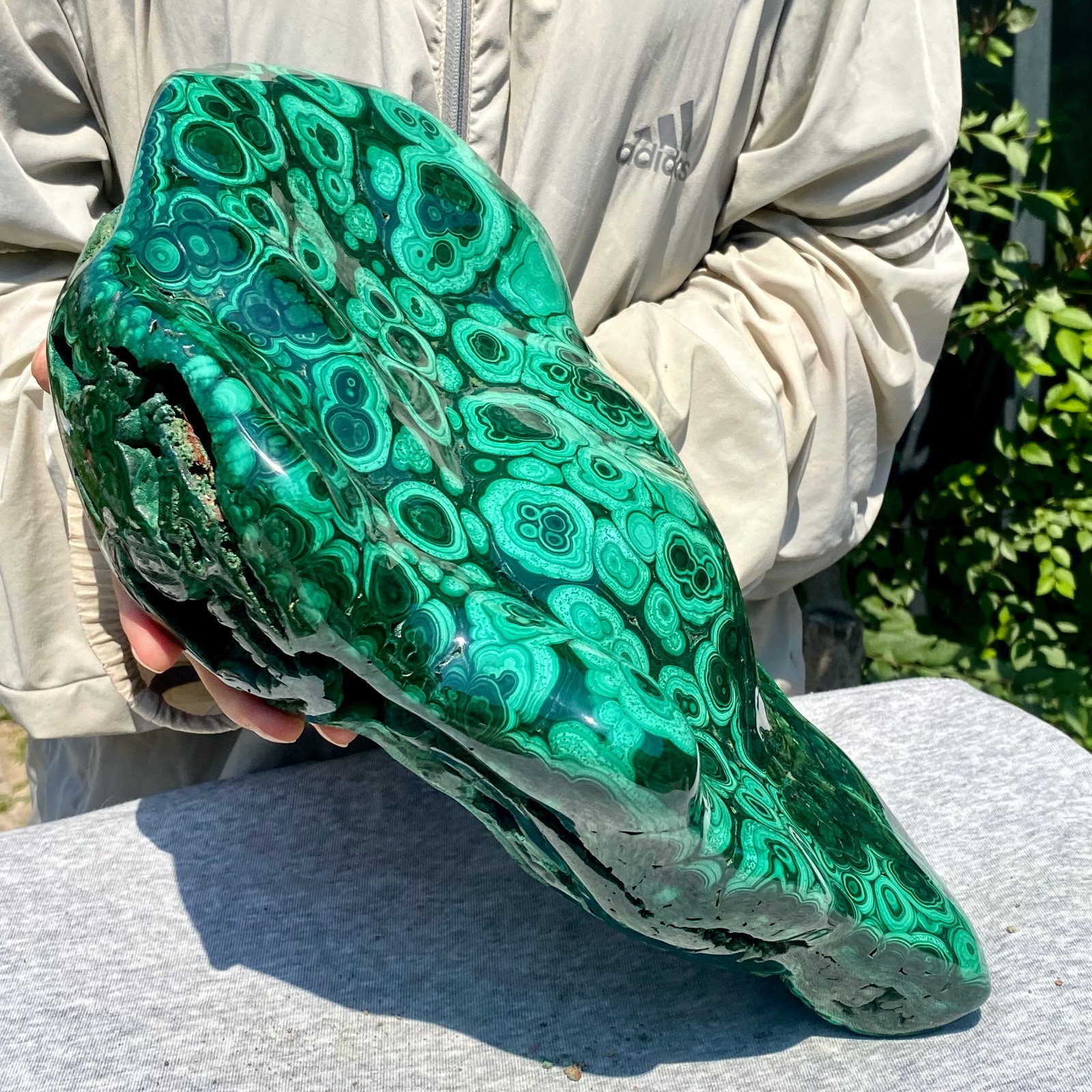 27.97LB Natural Polished Malachite Mineral freeform specimen Reiki Stone