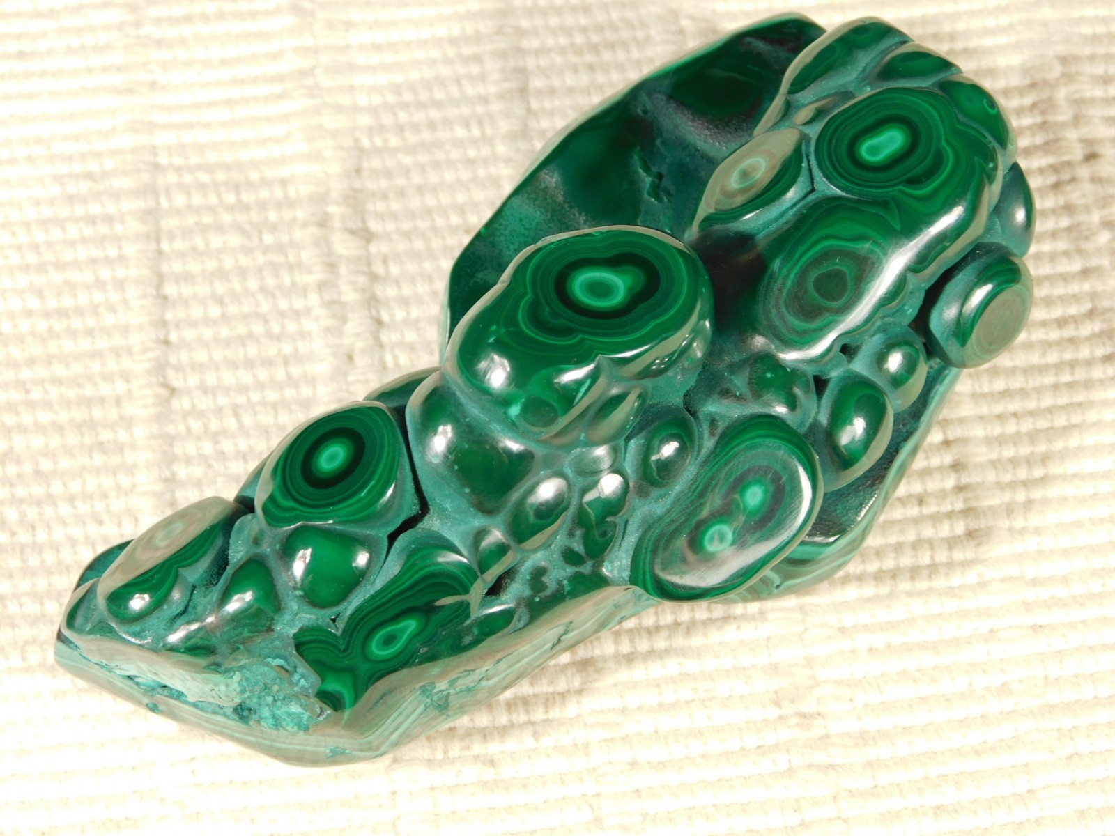 BIG! Polished Deep GREEN Malachite STALACTITE or Stalagmite From the Congo 393gr