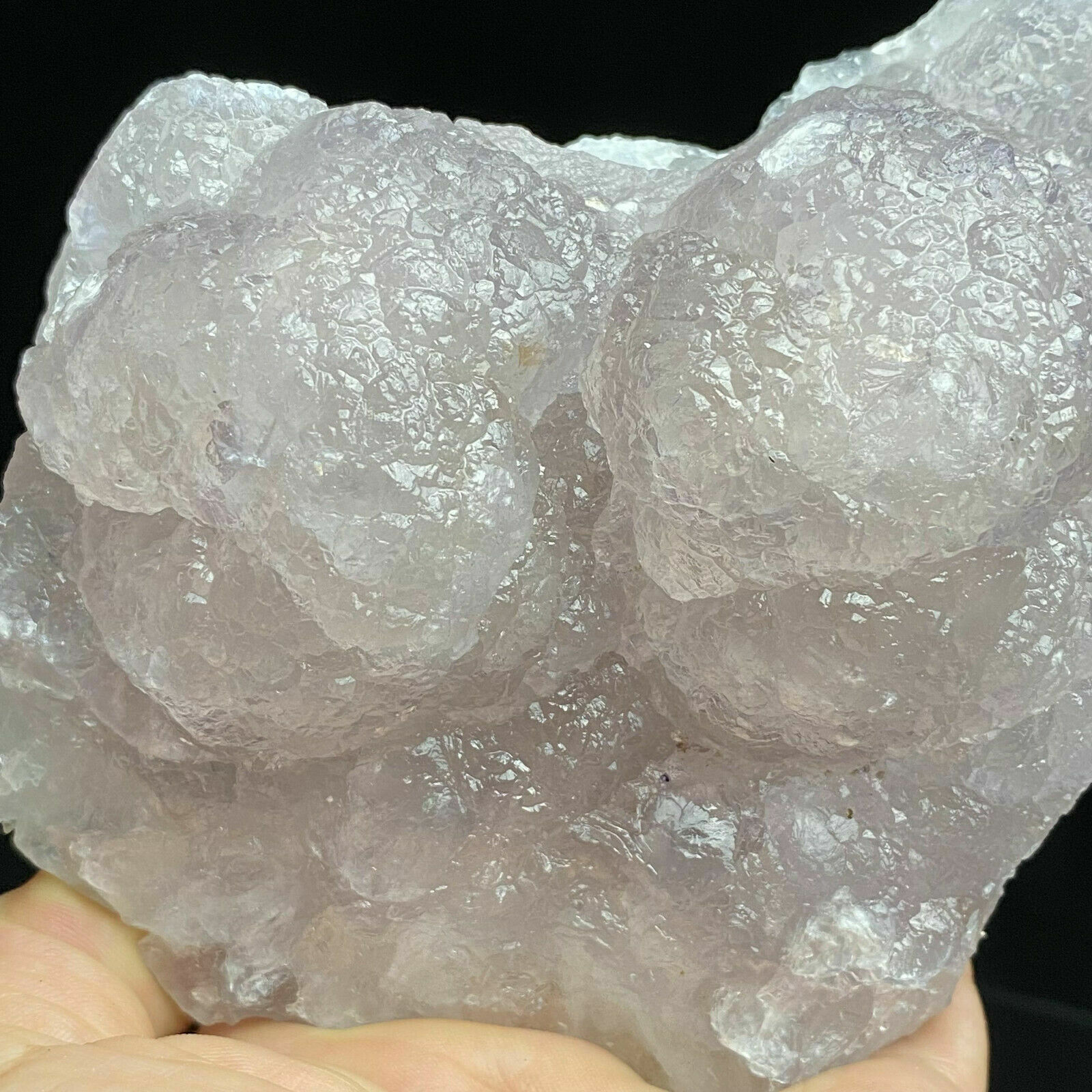 1.6 LB Translucent Purple Spherical/Stepped Fluorite & White Quartz