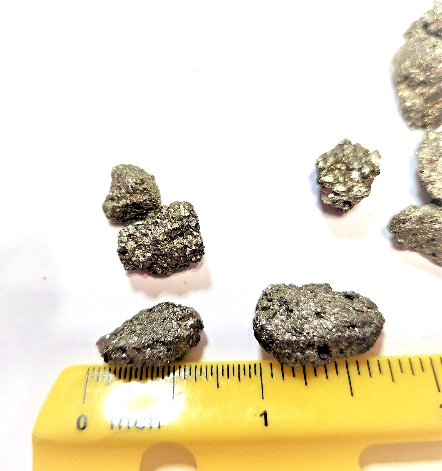 Natural Tiny Pyrite Crystal Minteral Nuggets from Peru sold in 2 ounce Bulk bags