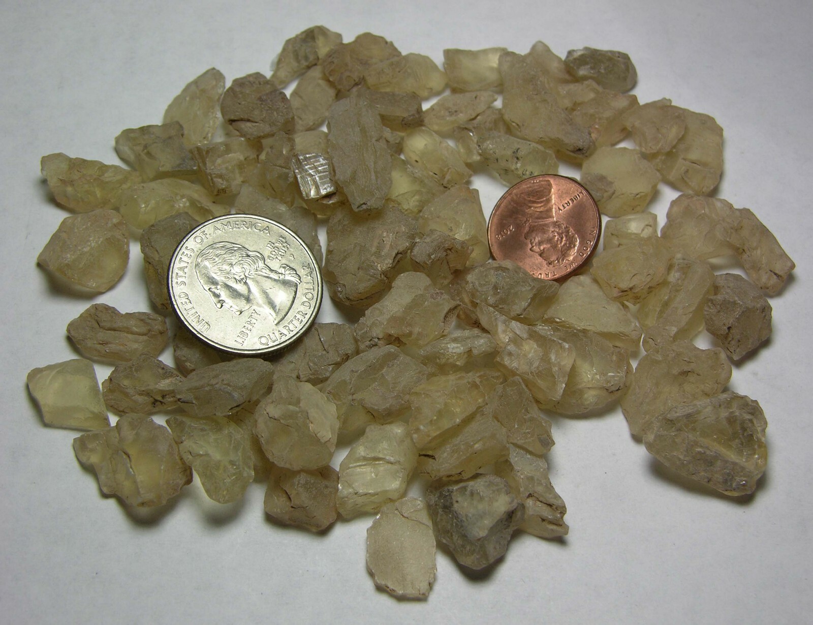 #7 Ethiopia 500ct 100% Natural Rough Champagne Orthoclase Crystal Specimens 100g
