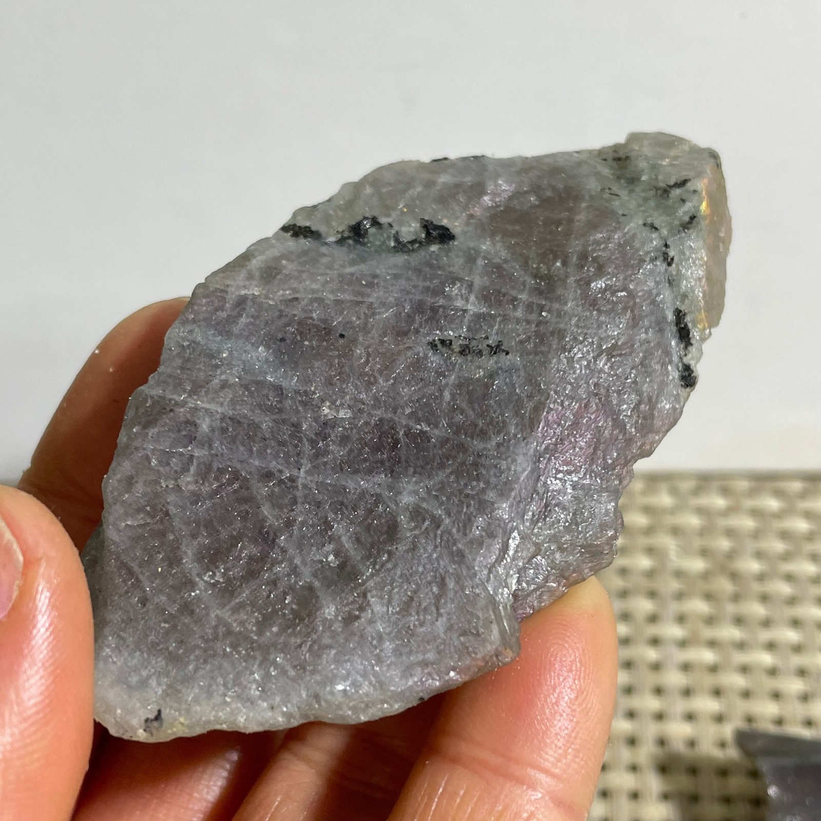 Rare Flashy Labradorite Slab Crystal Rough Gemstone Raw Labradorite Rough 45g