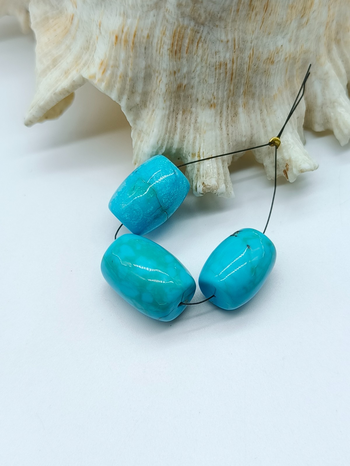 3 Pcs Turquoise Beads Blue Spider Gemstone New Arrival Gemstone Making Jewelry