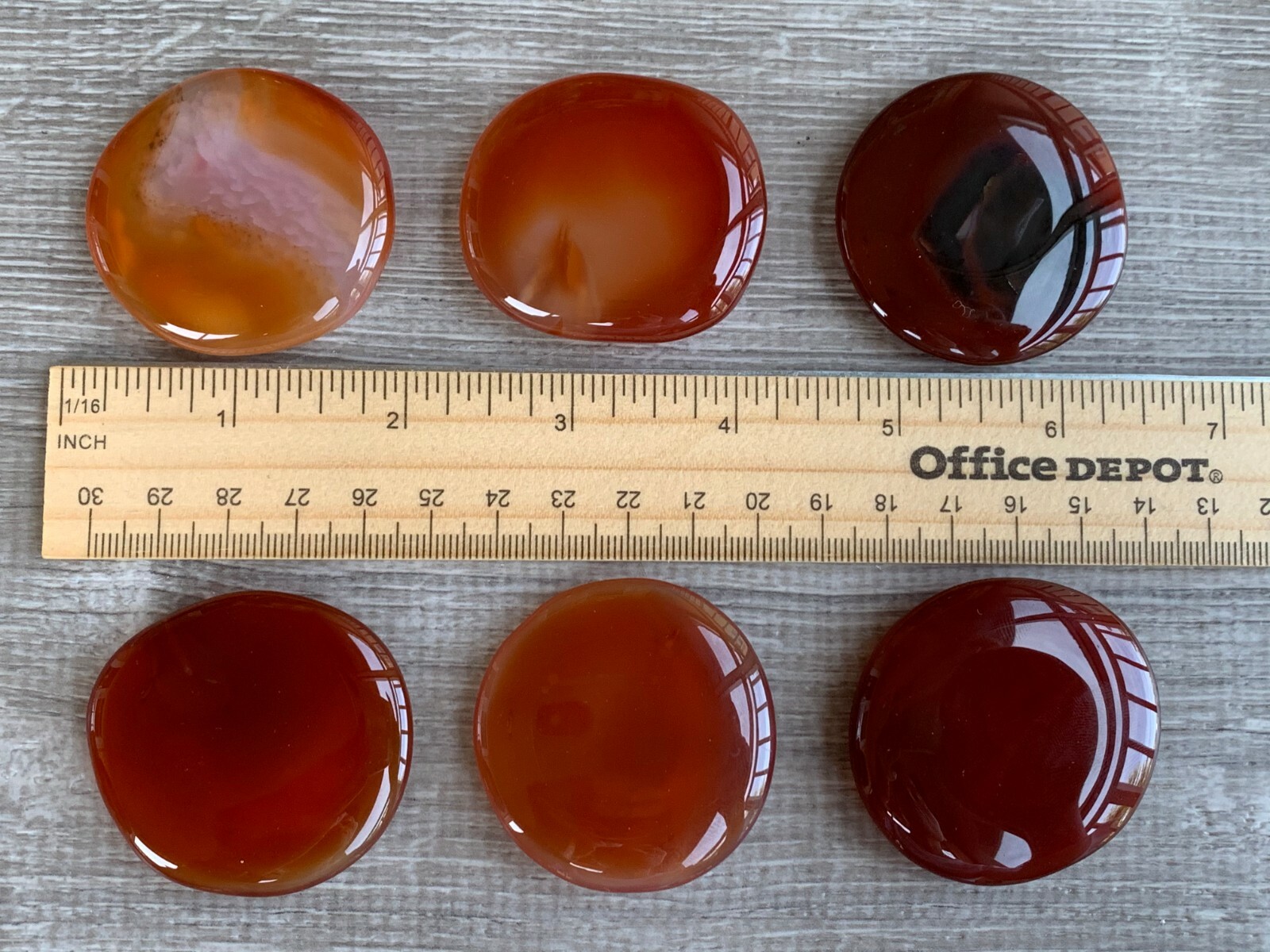 Carnelian Smooth Stone, 1.5″-2″ Polished Carnelian Palm Stone, 0.5 lb to 4.4 lb