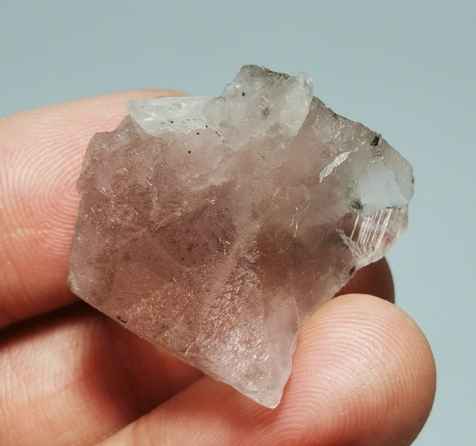 Rare Natural Pink Octagonal Fluorite Mineral Specimen China