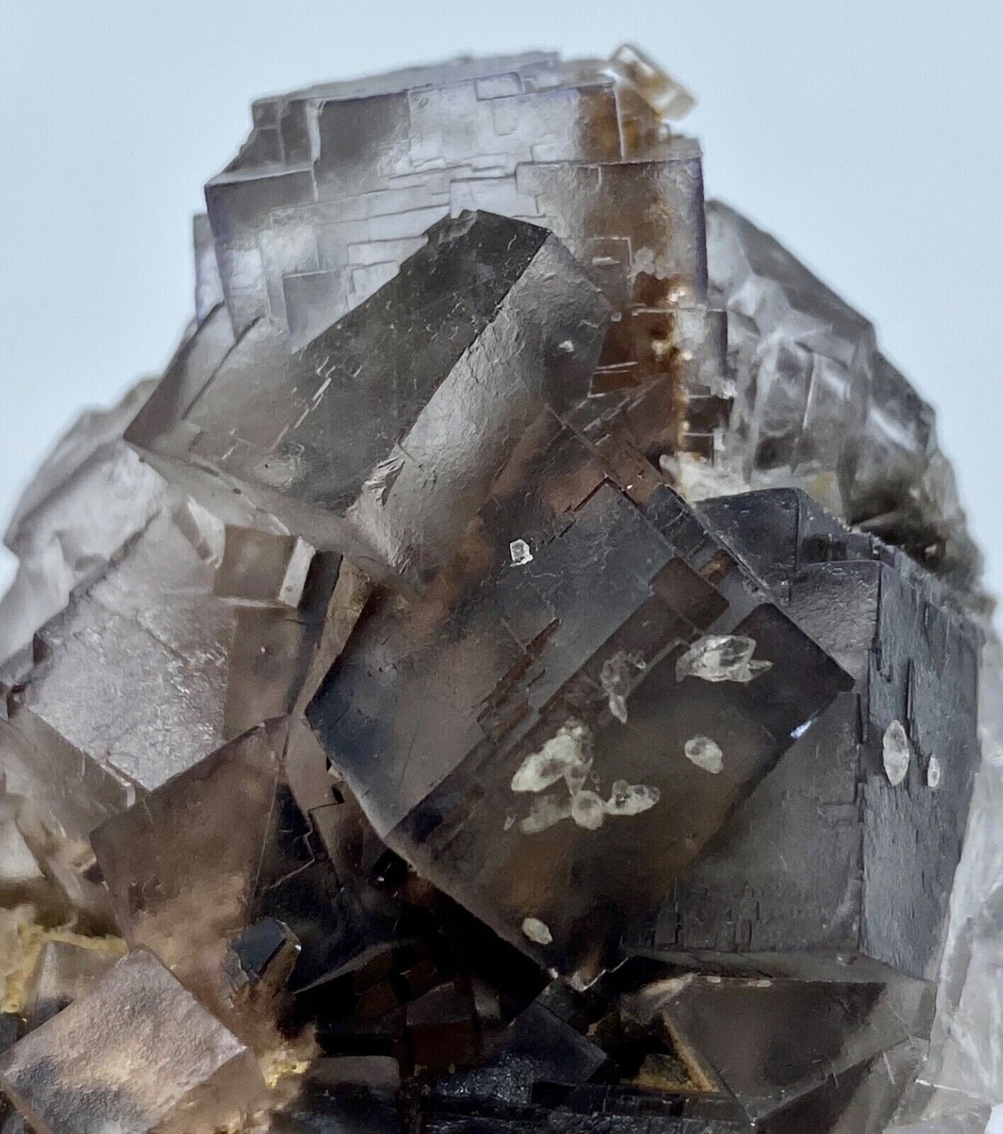 180 Grams Beautiful Cubic Fluorite With Calcite From Pakistan