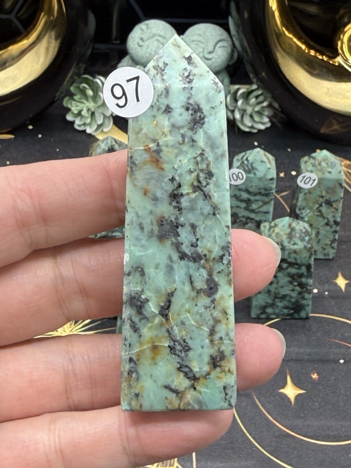 Natural African Turquoise small/mini Points Free shipping