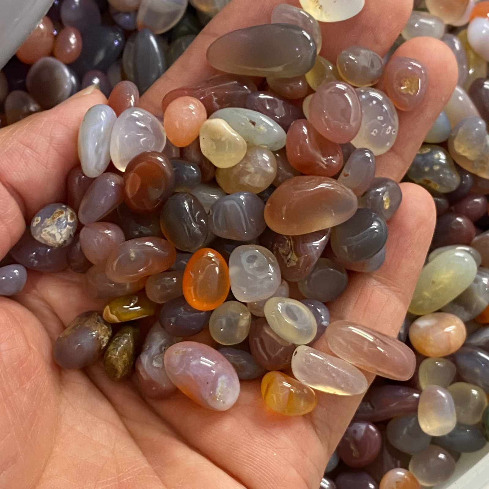 200g Tumbled Stones Assorted – Mixed Polished Agate Crystals – Crystals Blend