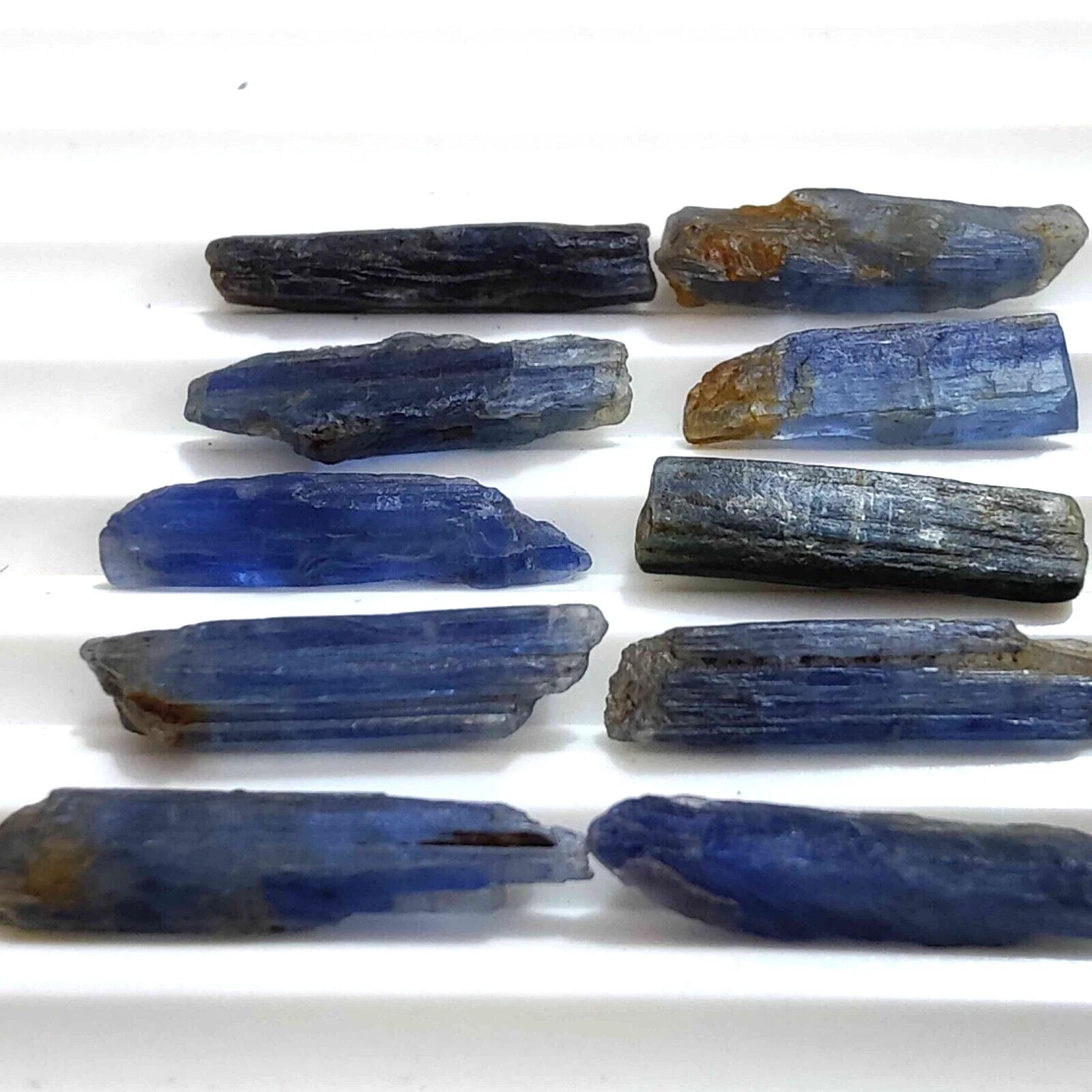 Beautiful Blue Kyanite Raw Shards 10 Piece Lot Rough 17-23 MM For Jewelry Making