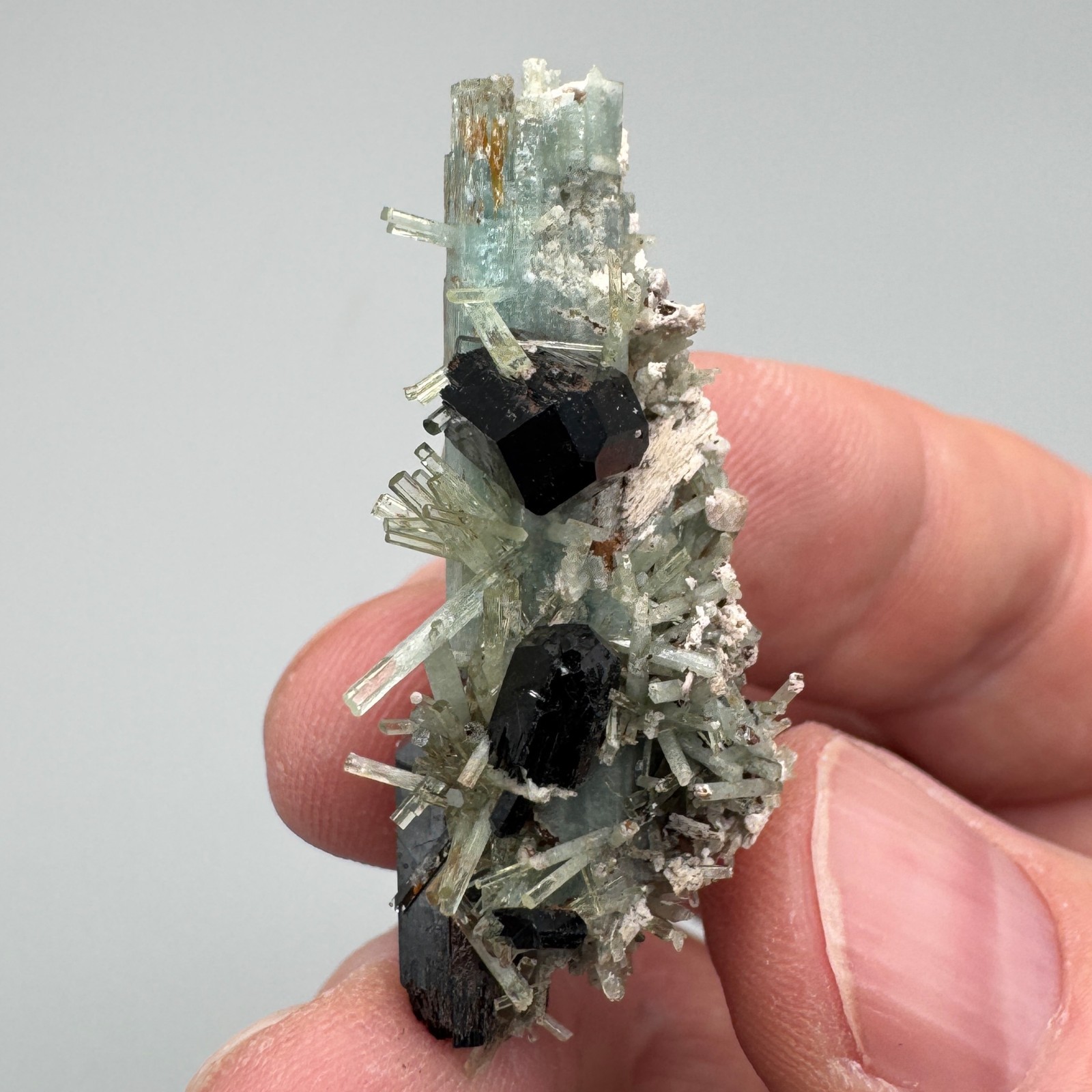 FUNKY Aquamarine, Schorl from Erongo, Namibia – Fine Mineral Specimen
