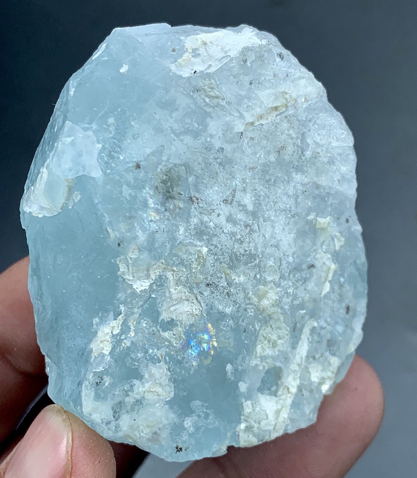 Natural Aquamarine, Afghanistan Crystal Specimen, 143 Gram (59x49x26mm)