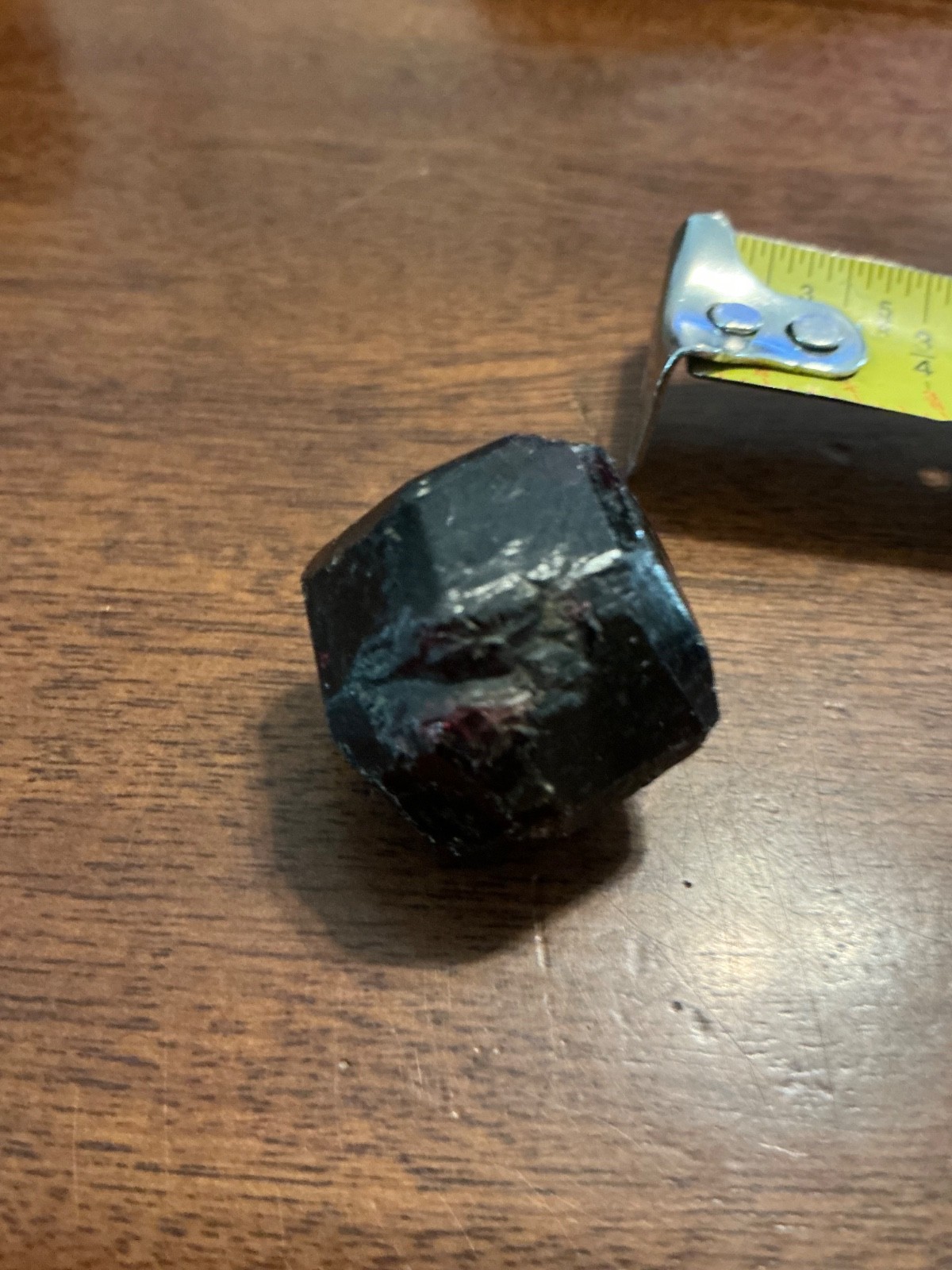 large, approximately 1 inch across garnet stone rough cut