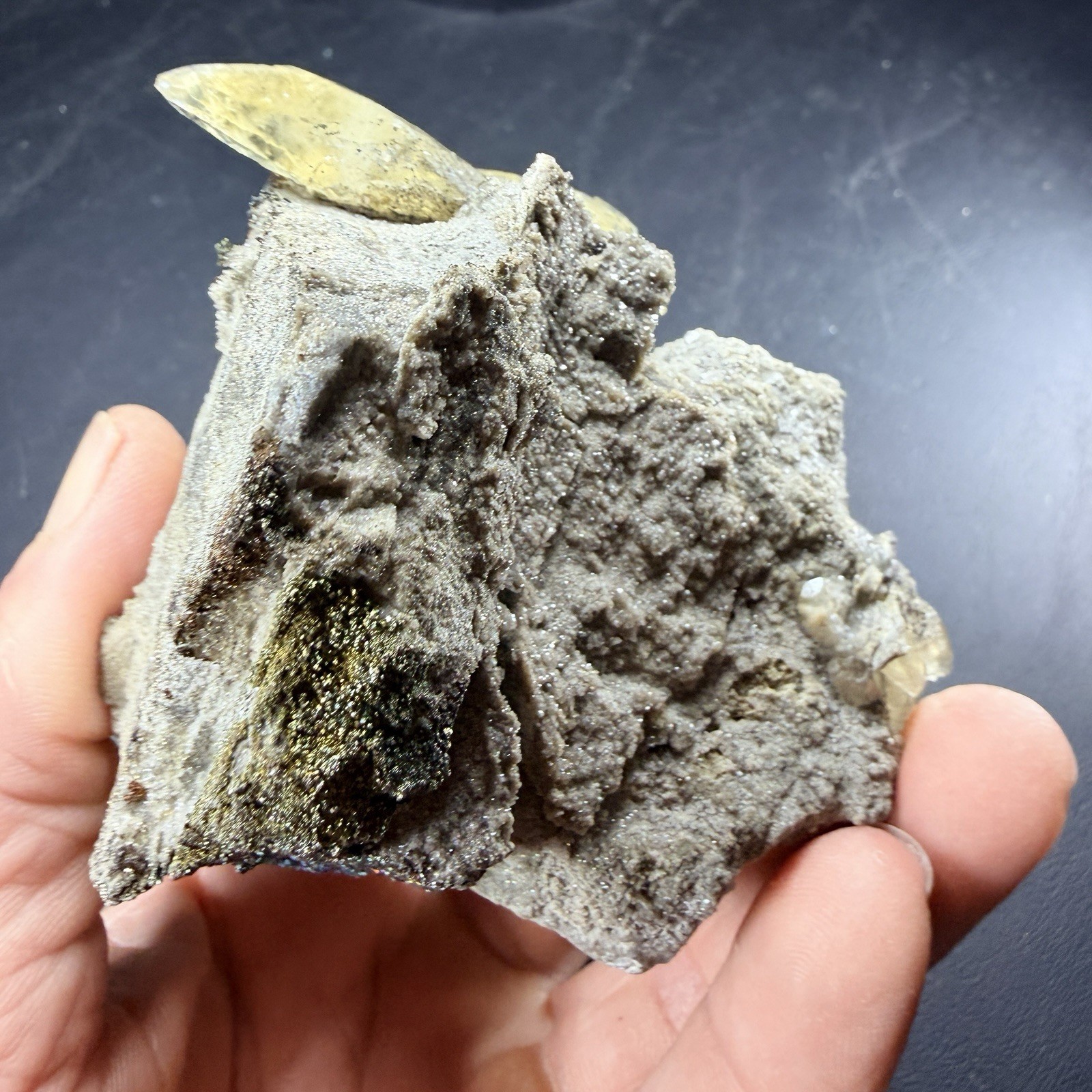 Golden Calcite Chalcopyrite Dolomite Crystal Combo / Sweetwater Mine *Video*