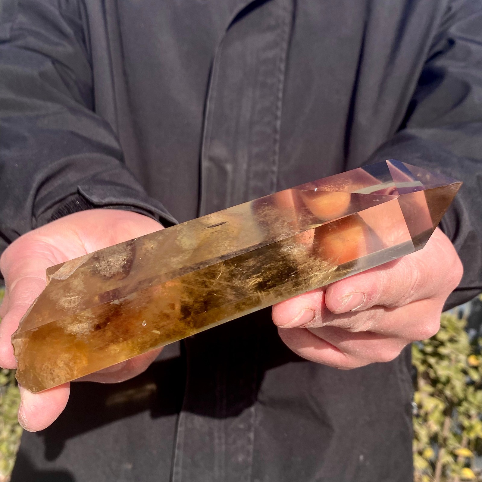 539G Natural Citrine backbone cluster mineral specimen quartz crystal healing