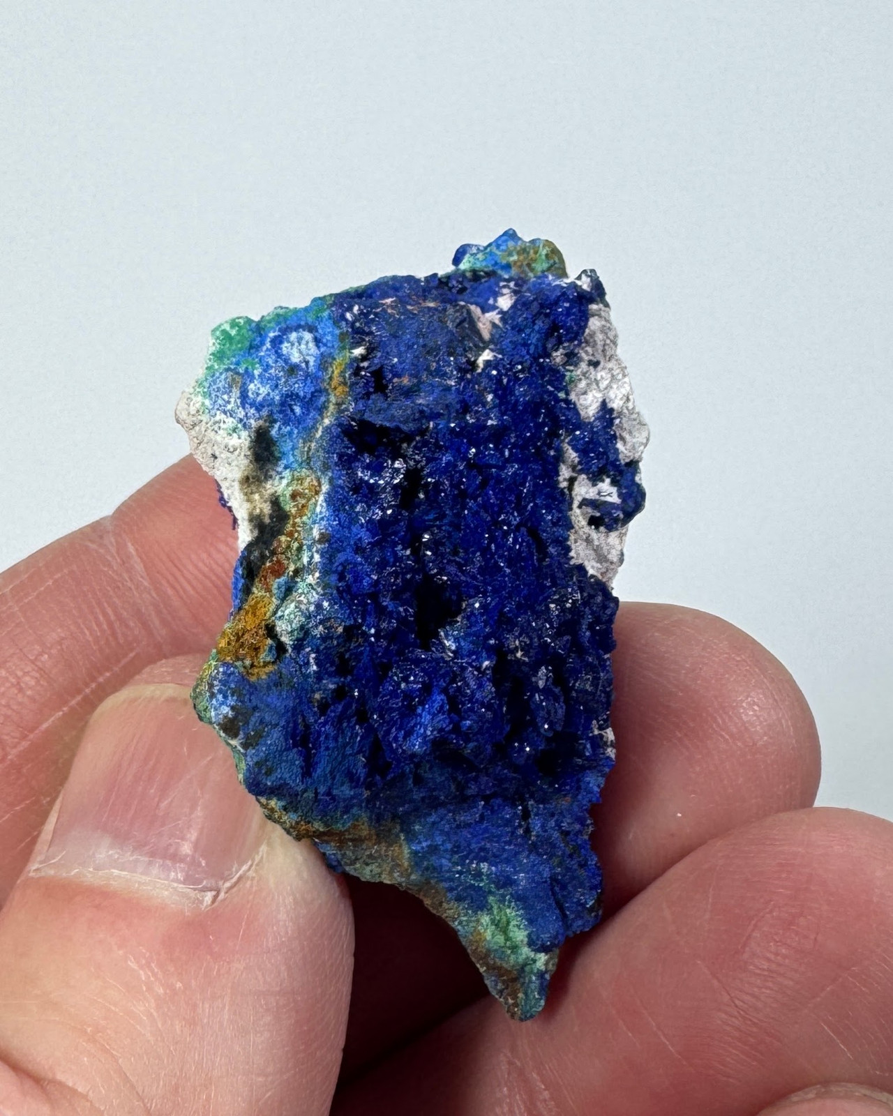 Azurite, Hilarion Mine, Laurion, Greece