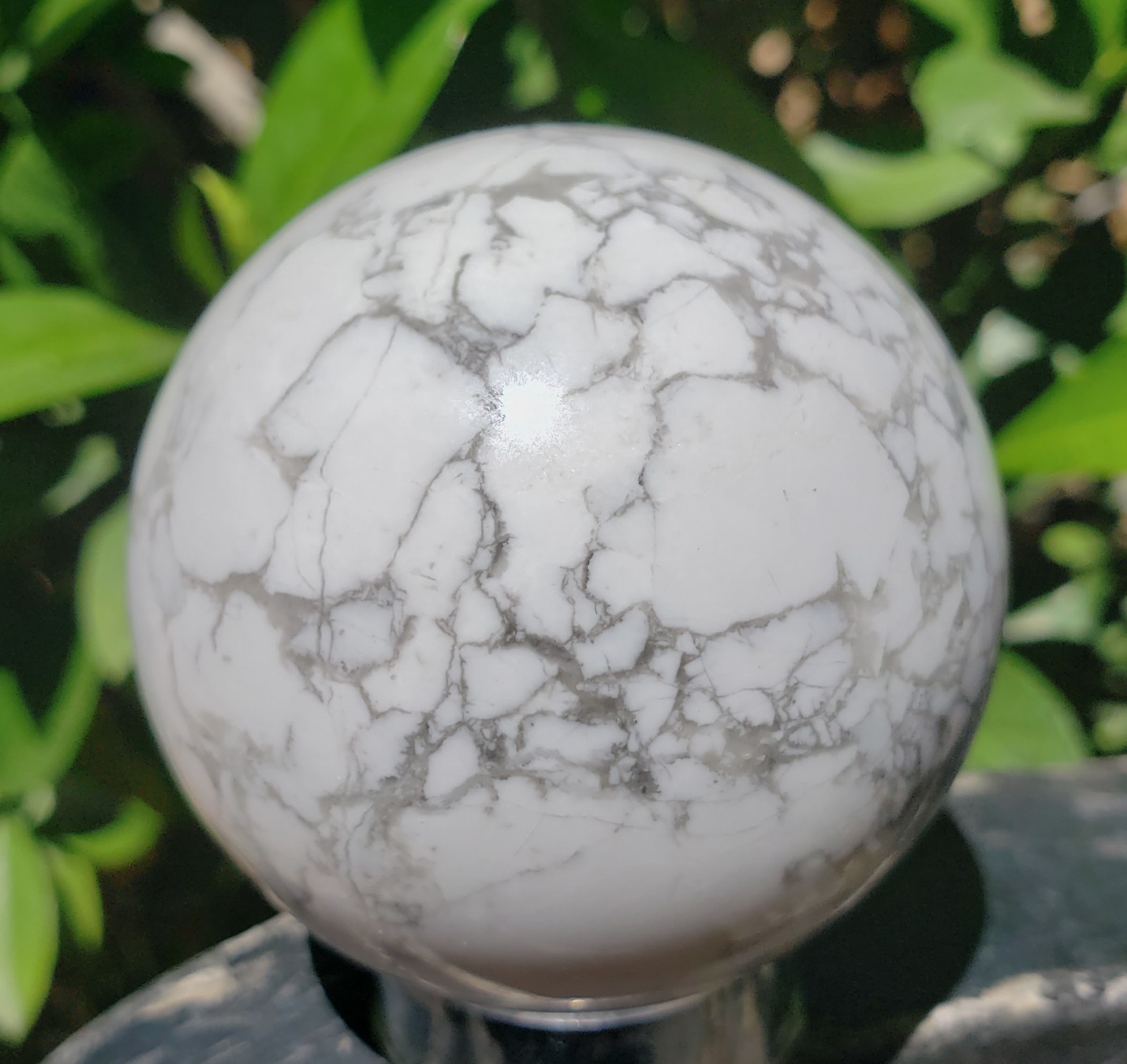 2.28″ Howlite Quartz Crystal Sphere Orb Ball, 300g or 10.6 oz