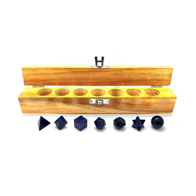 Sodalite Geometry Set, Metaphysical Gift, Sacred Geometric Shape, Reiki, Chakra