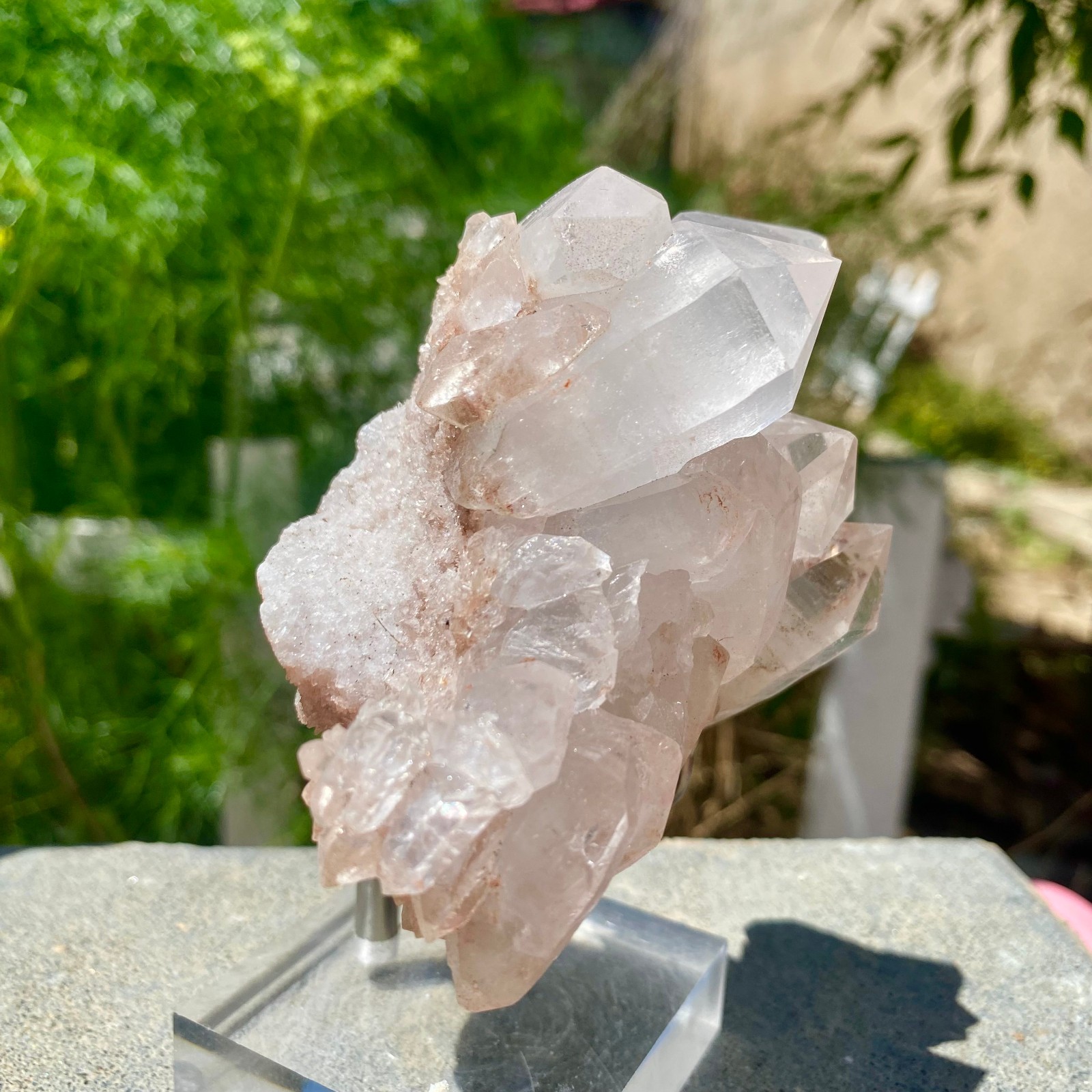 249G Natural Clear White Crystal Quartz Cluster Energy Healing Specimen