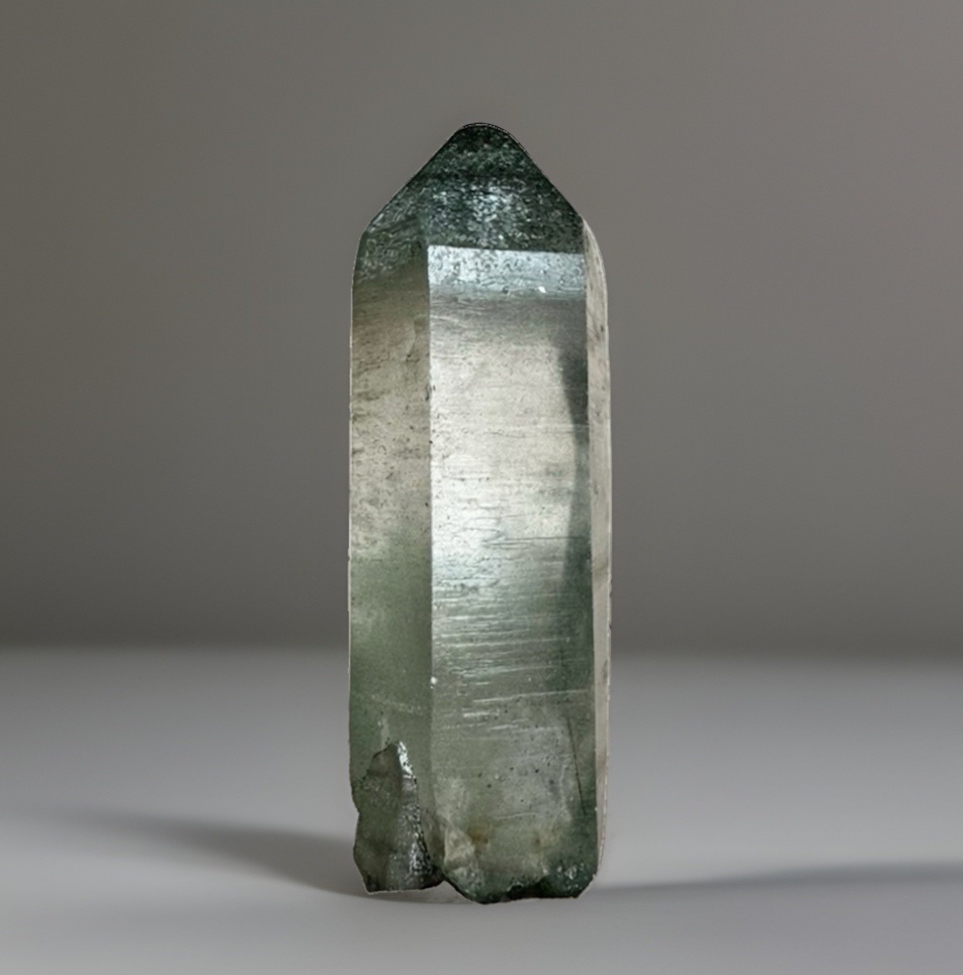 “Green Forest Canyon”Hashupi Himalaya Floater Silver-sand Phantom Quartz Crystal