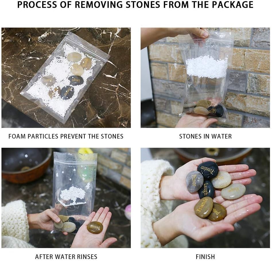 Variety Pack of 25 Inspirational Stones – Perfect Gifts for Motivation & Decor