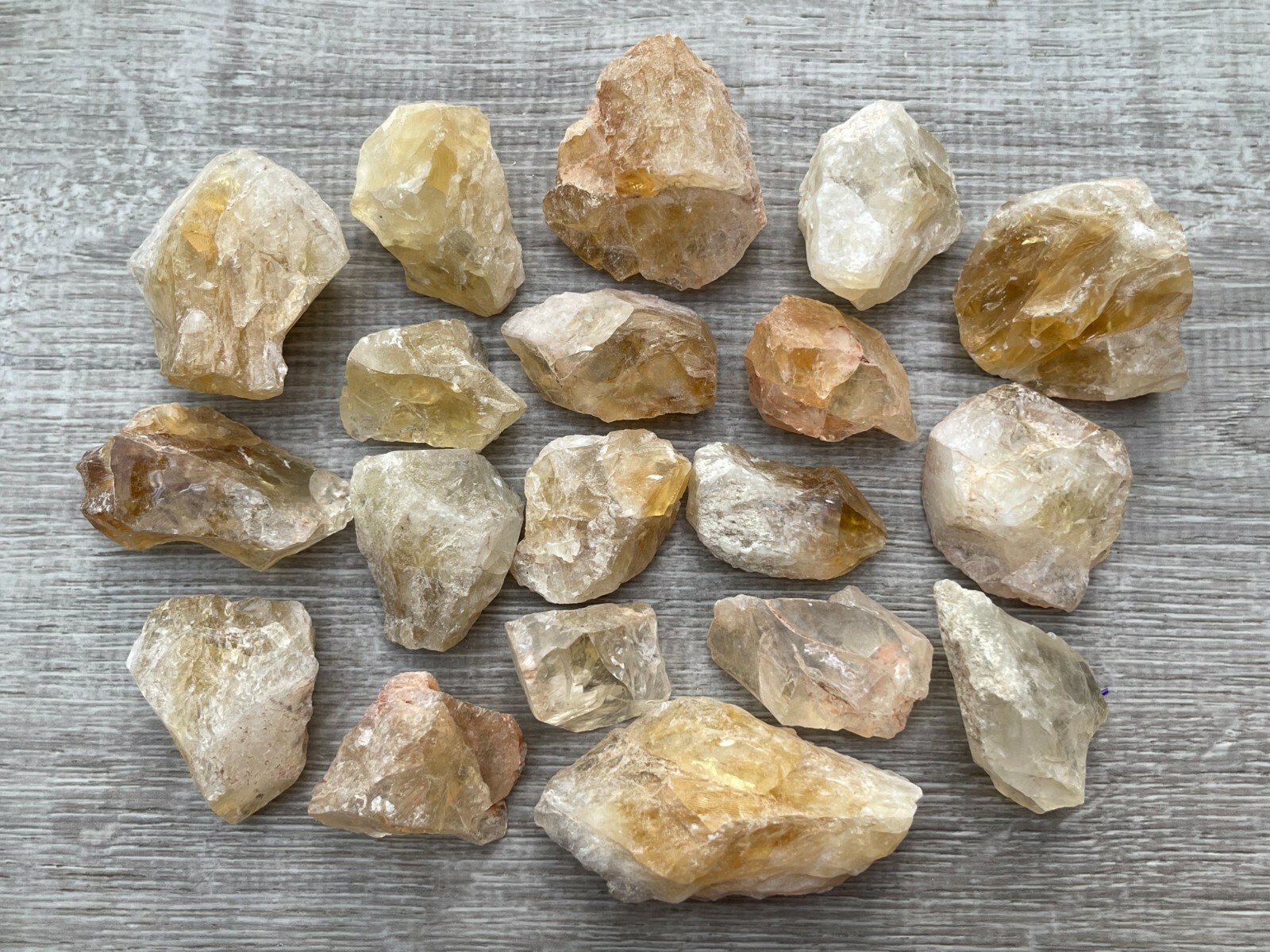 Citrine Raw Stone, 1.25″ – 2″ Rough Citrine Chunks, Raw Citrine Stones