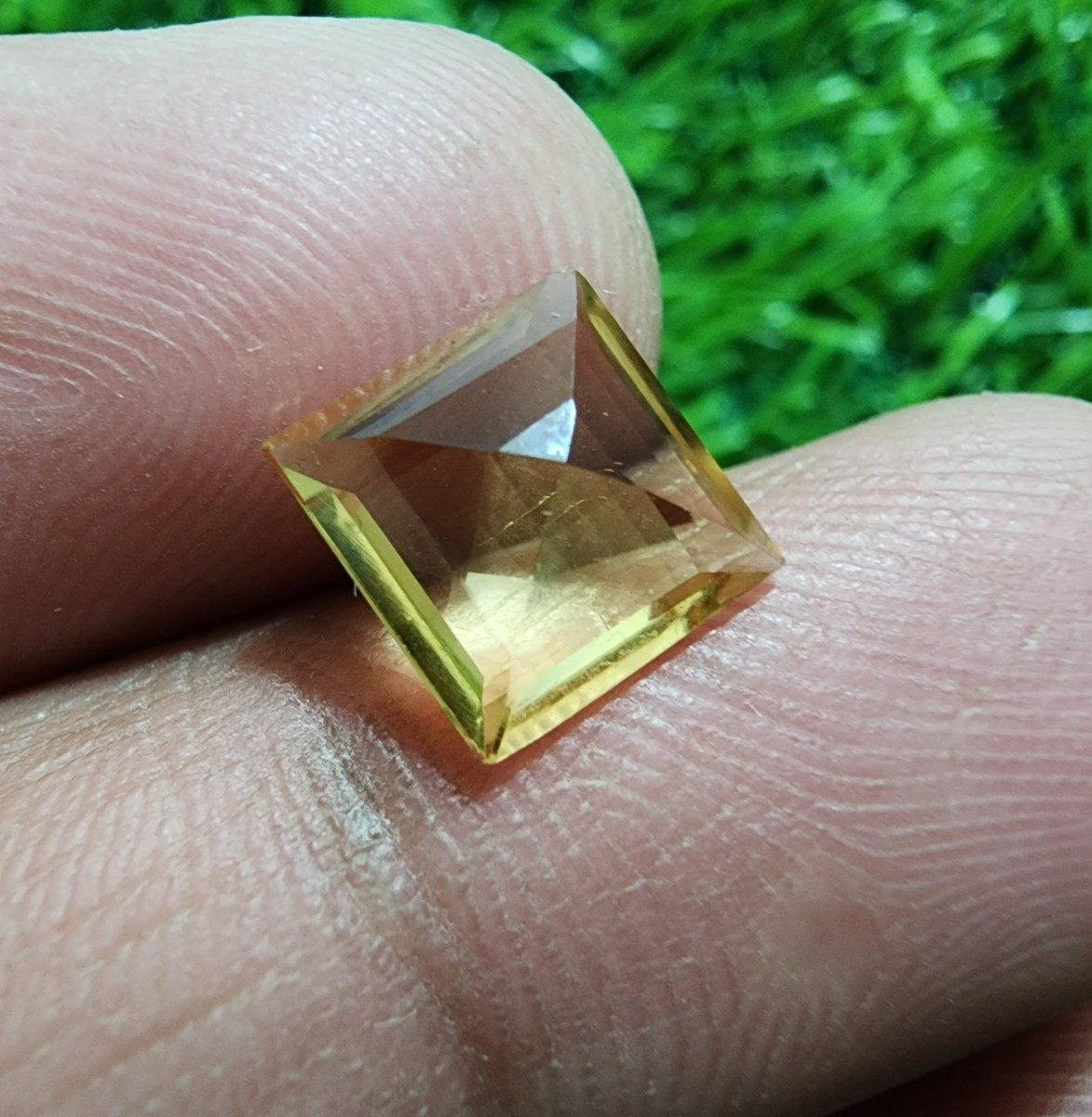 Superb Golden Citrine Topaz Loose Square Cut Gem 2.60Ct Natural Faceted Stone