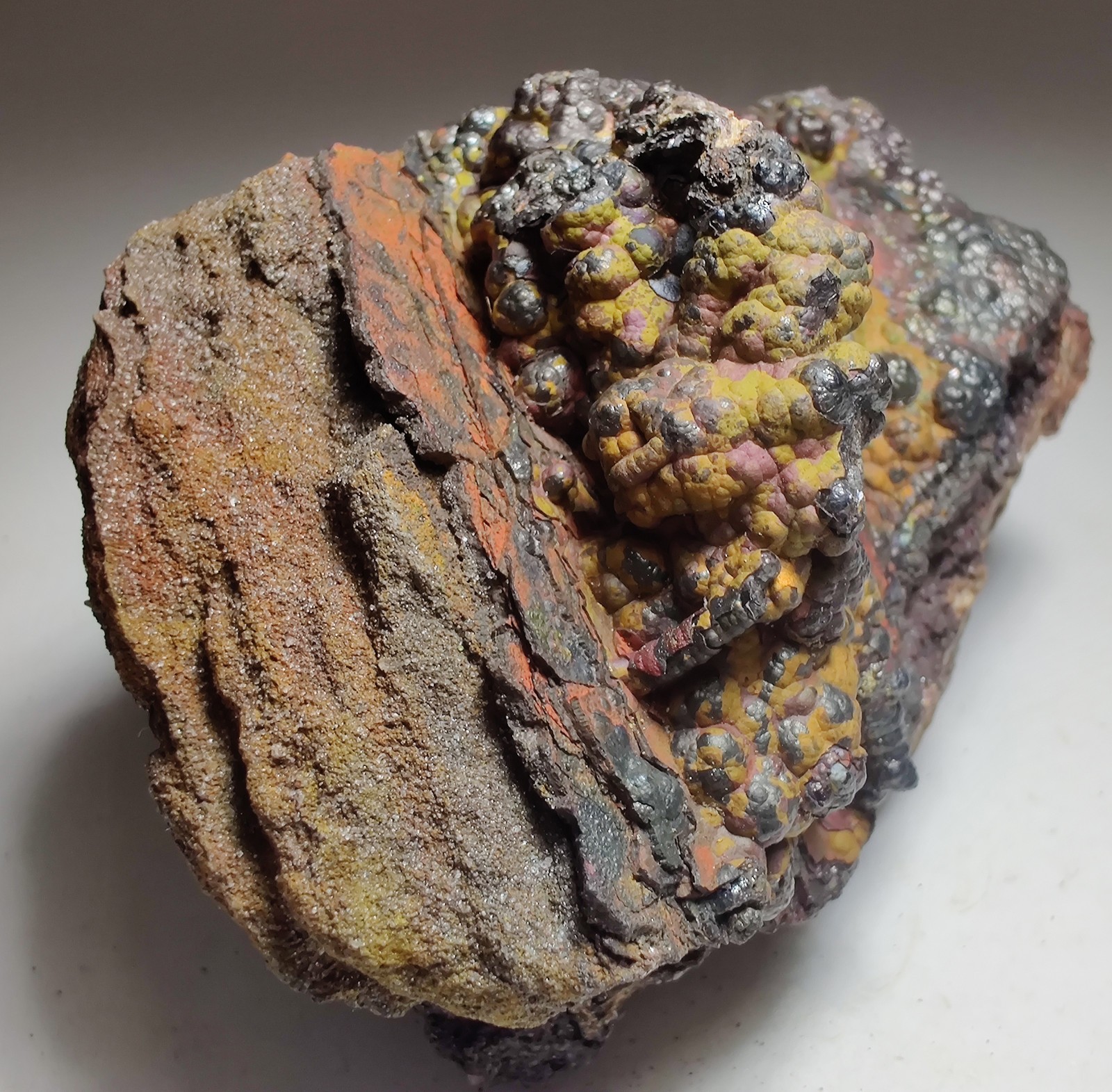 Rainbow colored Hematite and Kyanite. Graves Mountain, Georgia. 316 grams.