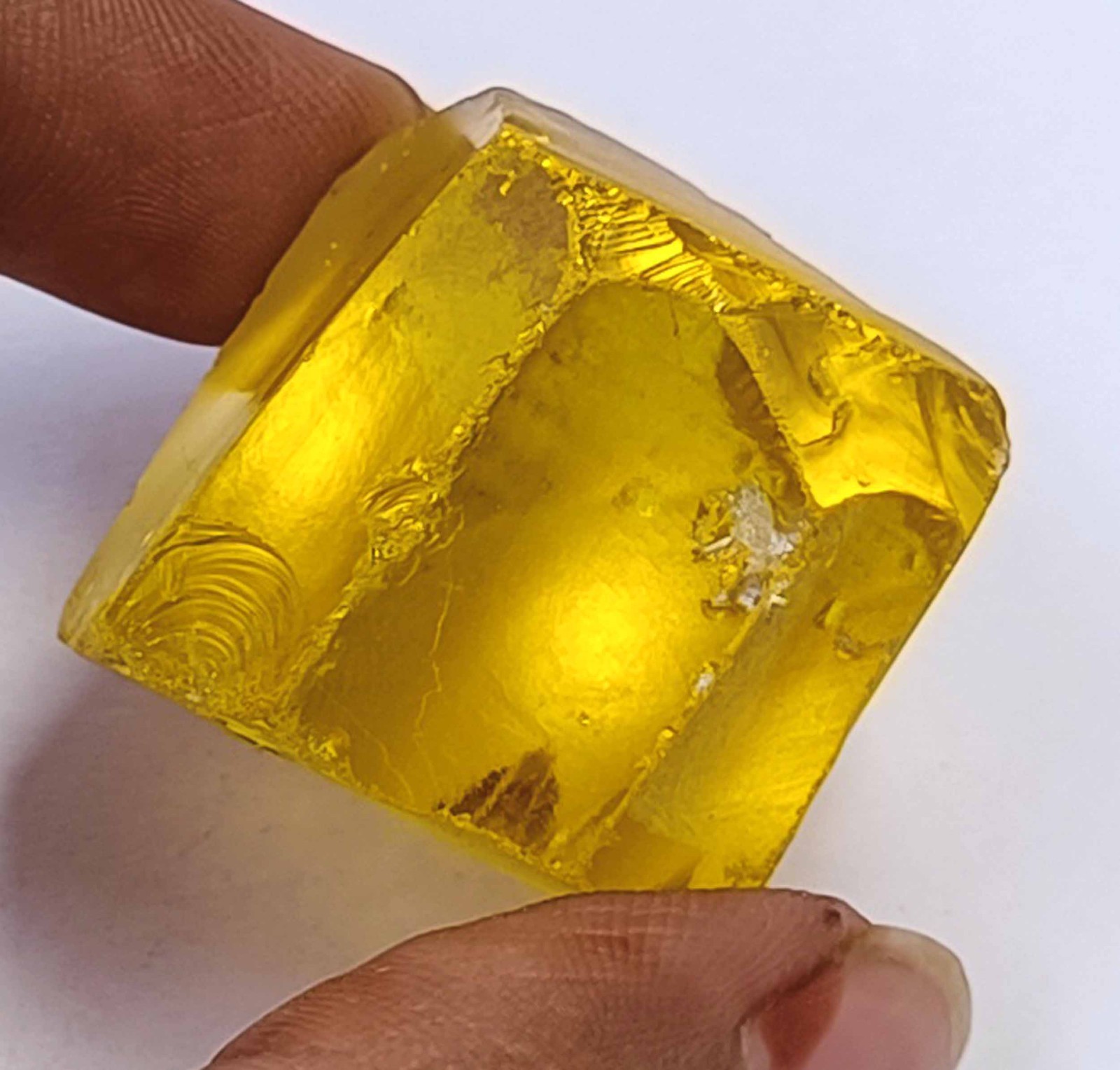 Natural Cambodia Yellow Zircon Uncut Rough 307.75 Ct Transparent Loose Gems 6GHB
