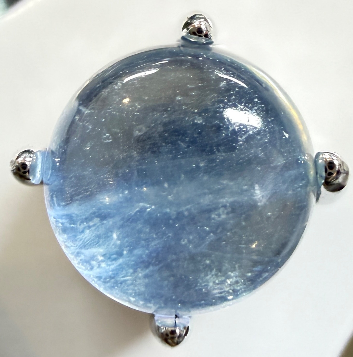 Wholesale 5 Pairs Natural Aquamarine Earring with Sterling Silver 925 Posts 6mm