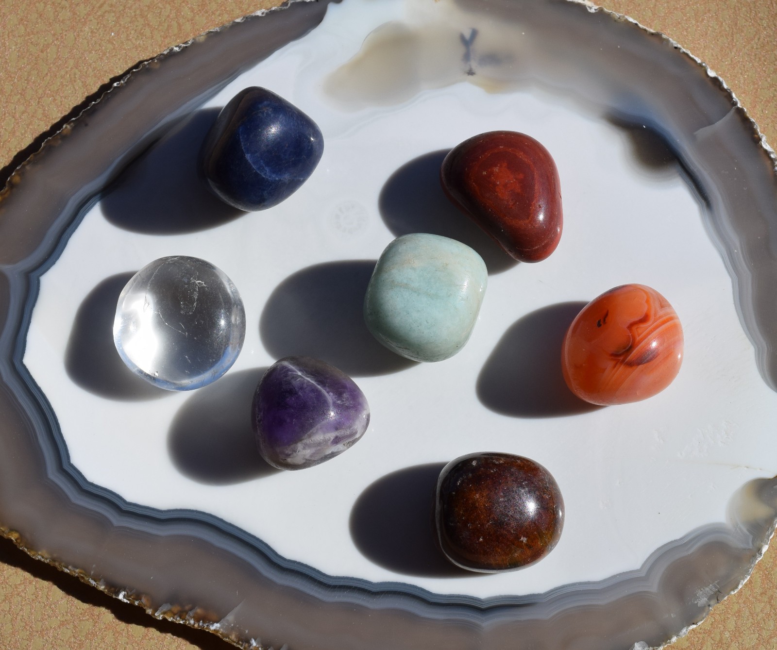 7 Tumble Chakra Stones Polished Various Shaped Stones