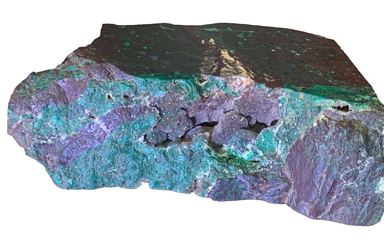 6.5lbs Globe/Miami AZ Old Stock Specimen – Druzy Quartz Malachite on Cuprite.