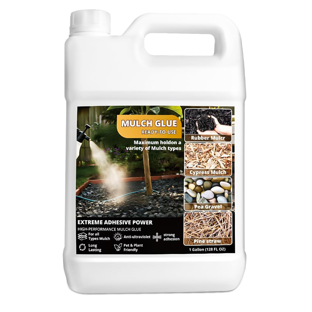 Mulch Glue for Landscaping,Rock Glue,Non-Toxic Mulch Anchor Binder,Long-Lasting