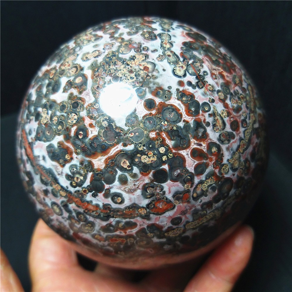 RARE 1186G Natural Polished Colorful Agate Crystal Ball Healing Madagascar A4897