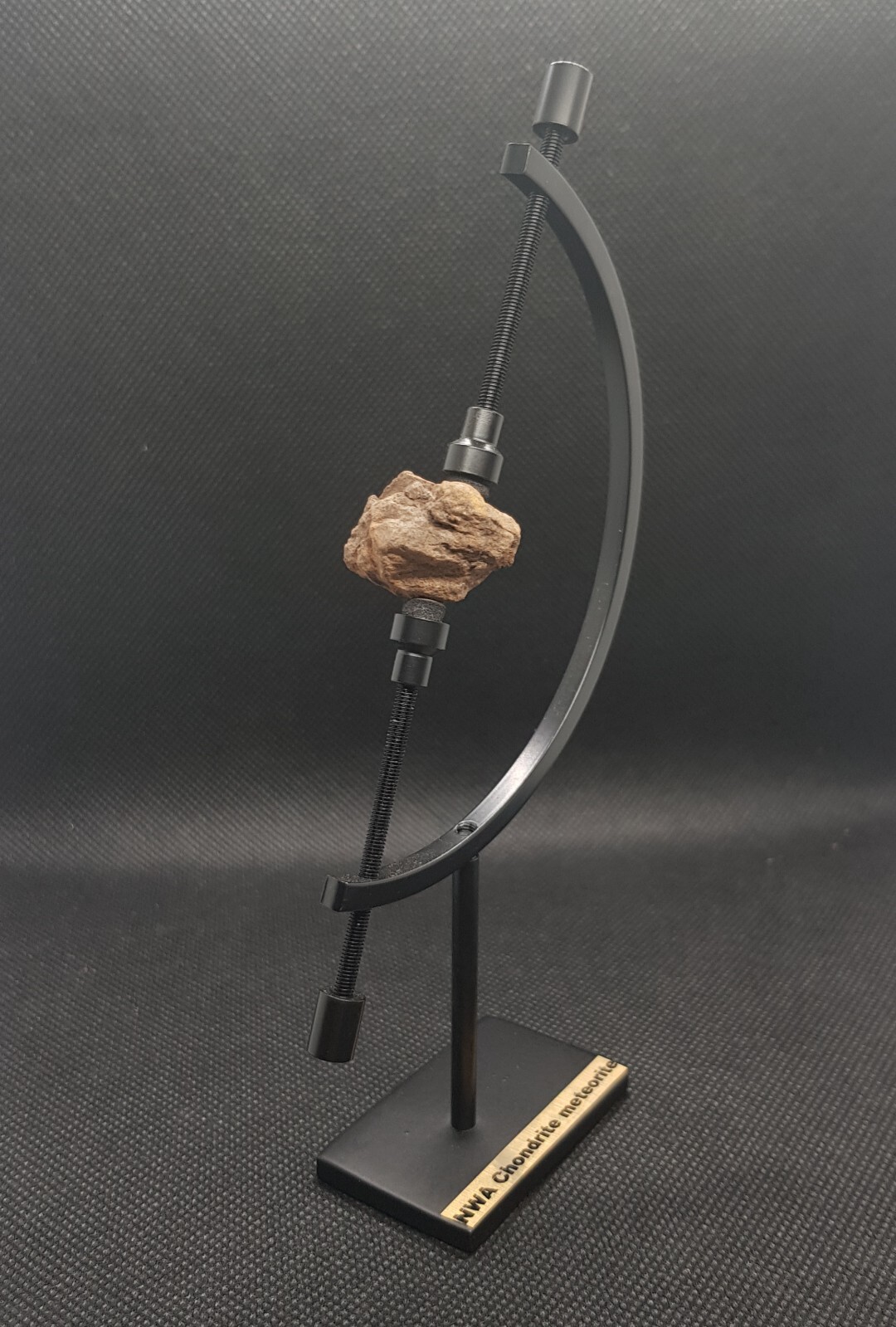 Genuine meteorite space rock in black Caliper art gift collectible with COA