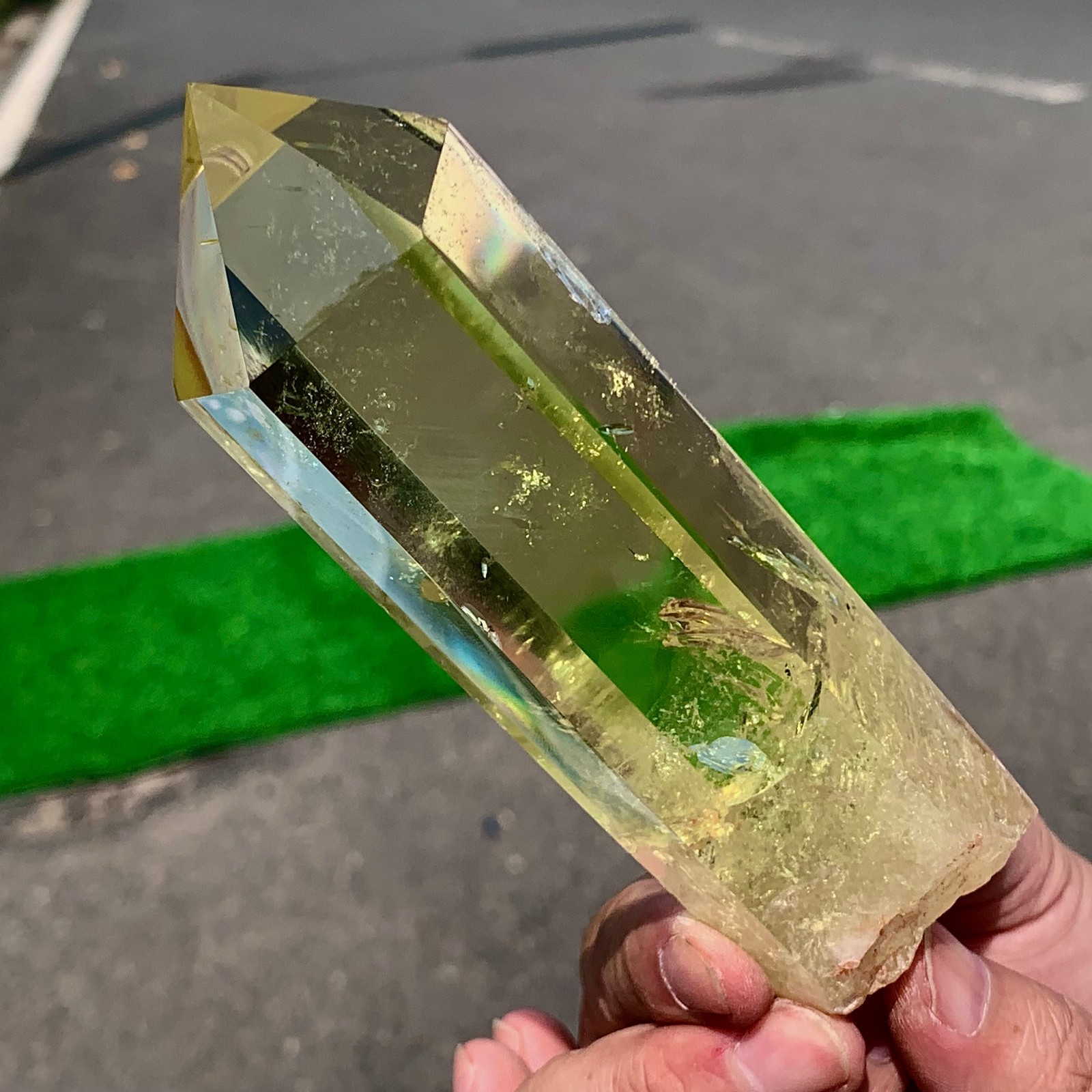 284G Natural citrine obelisk tower wand points spiritual healing