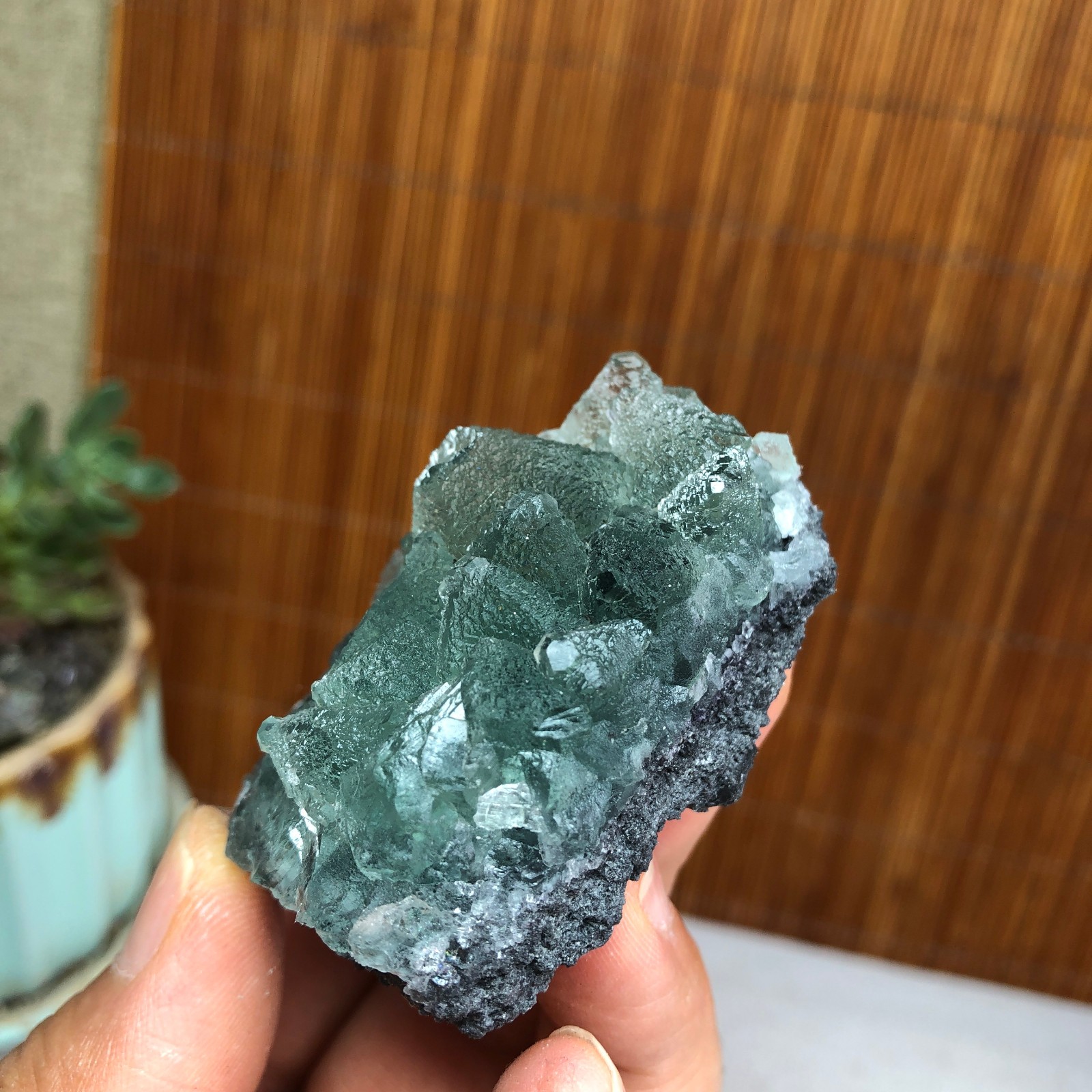 61-42-30mm Rare Natural Green Calcite fluorite Mineral Specimen 85g A6126