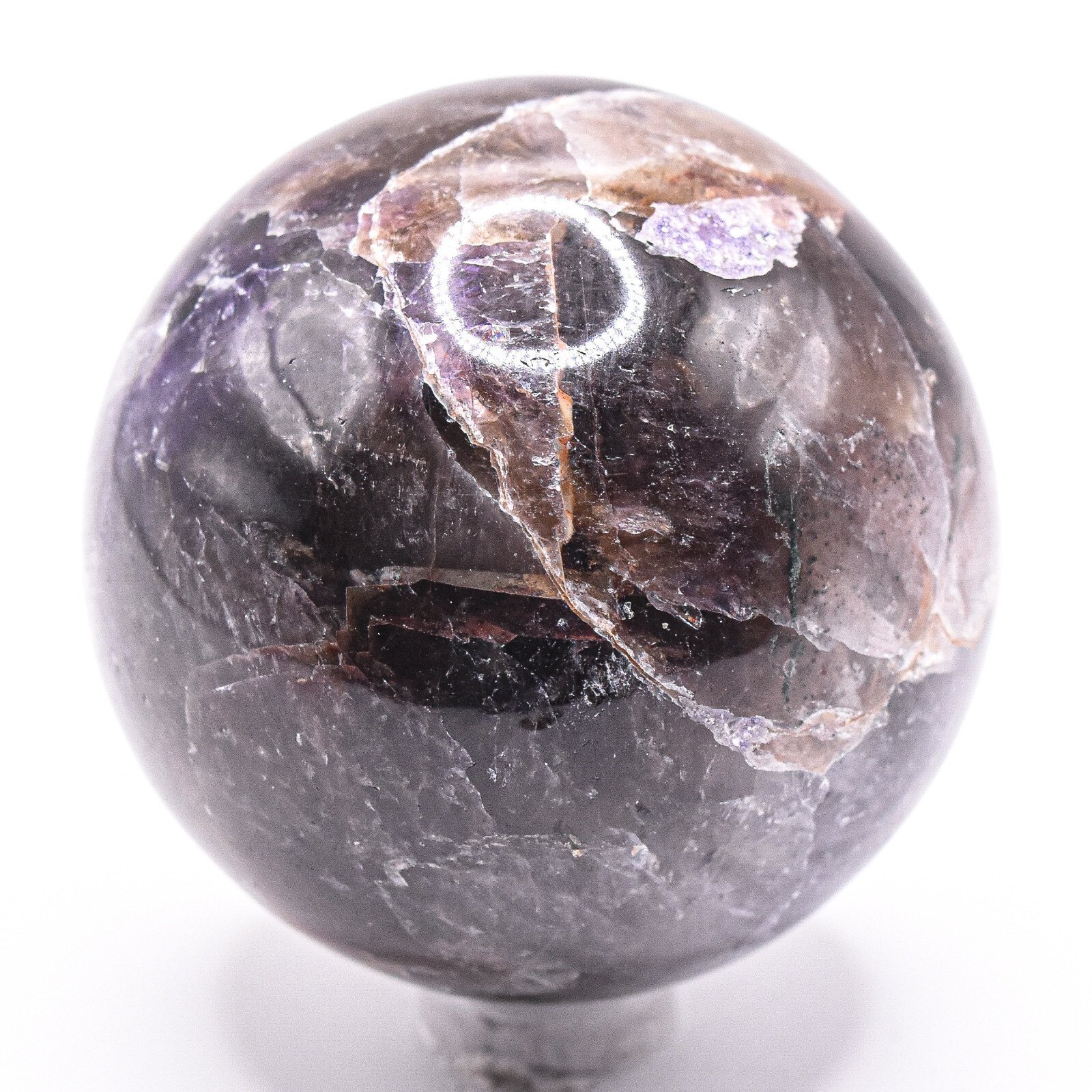 52mm Dream Amethyst Sphere Natural Mineral Ball Sparkling Quartz Crystal – India