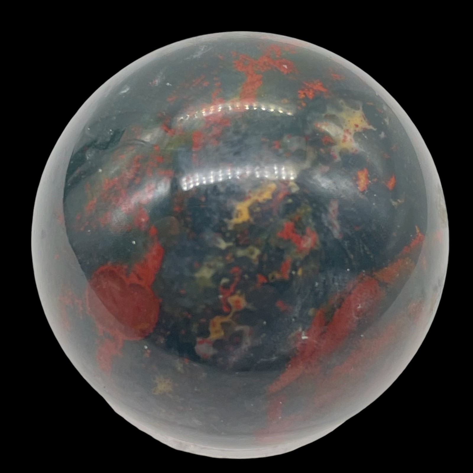 Bloodstone Sphere 20g (3oz) Display Specimen | 25mm (1″) | Green Red | 1 Sphere|
