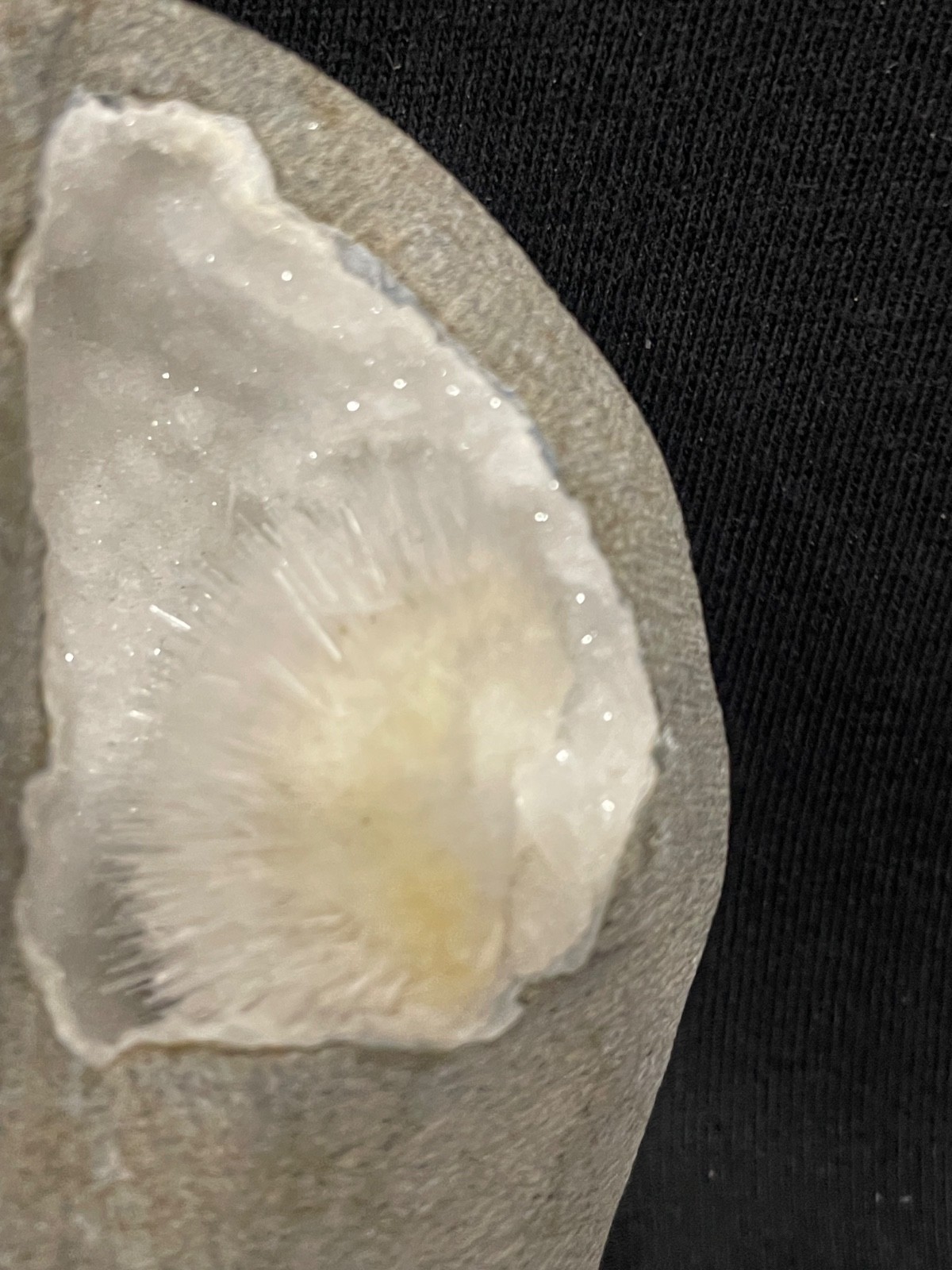 Stunning scolecite geode in awesome spray in natural formation specimen
