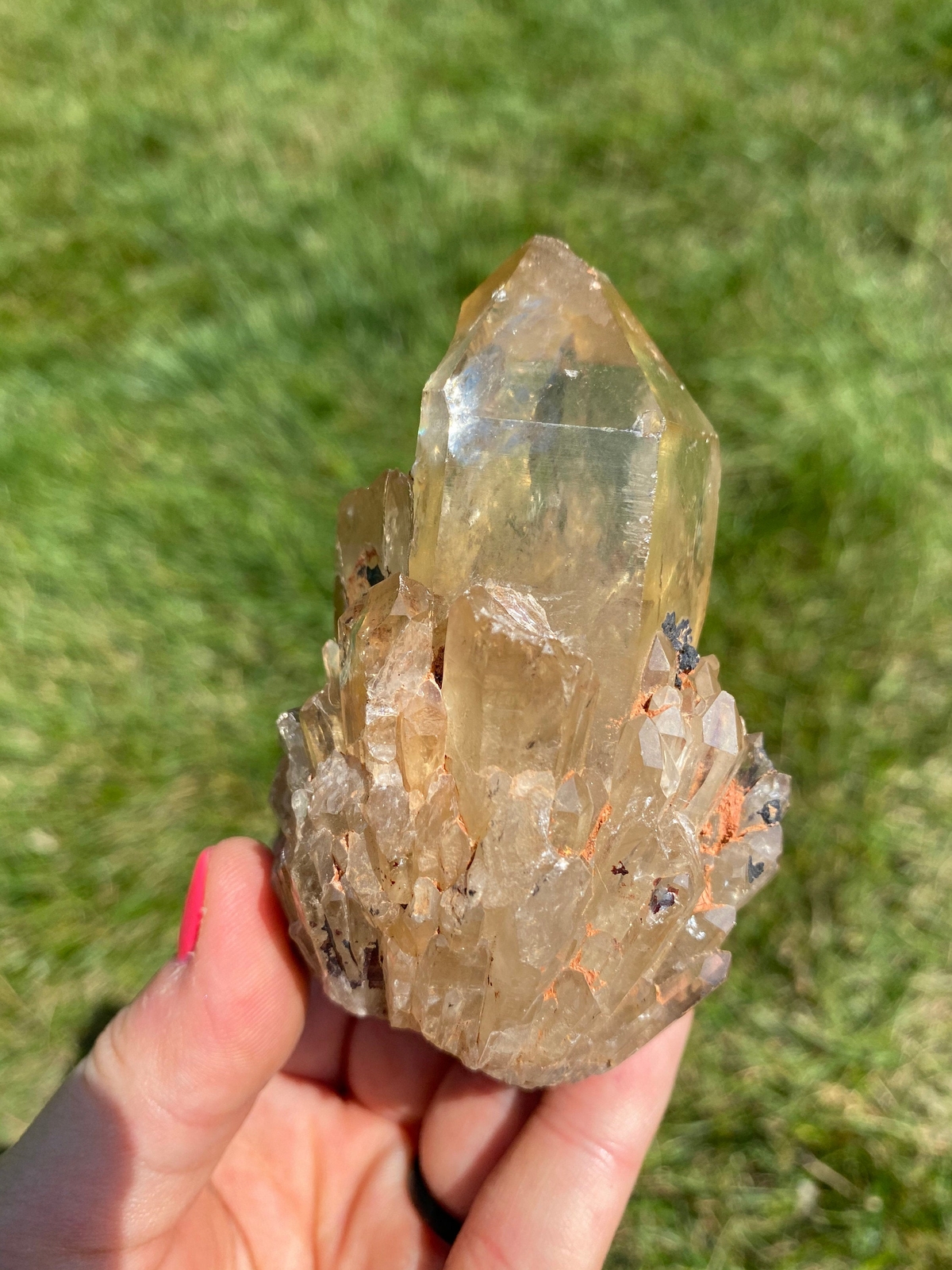 Raw Kundalini Citrine (Natural) Crystal Cluster, Natural Citrine from Congo