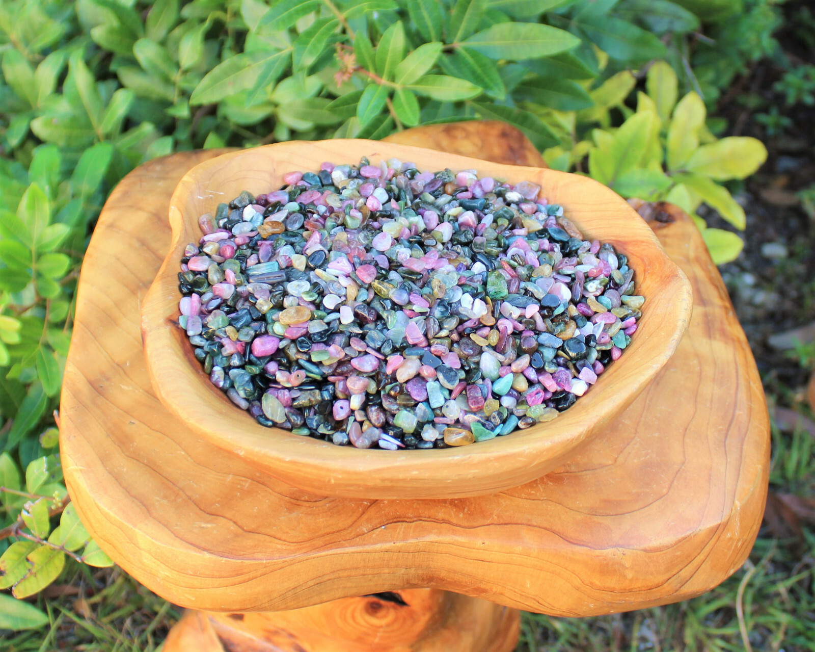 Rainbow Tourmaline Semi Tumbled Gemstone TINY Chips 2-4 mm Wholesale Bulk Lots