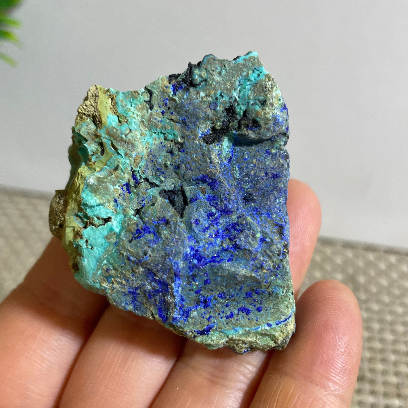 31g beautiful crystal azurite malachite mineral specimen Reiki Healling