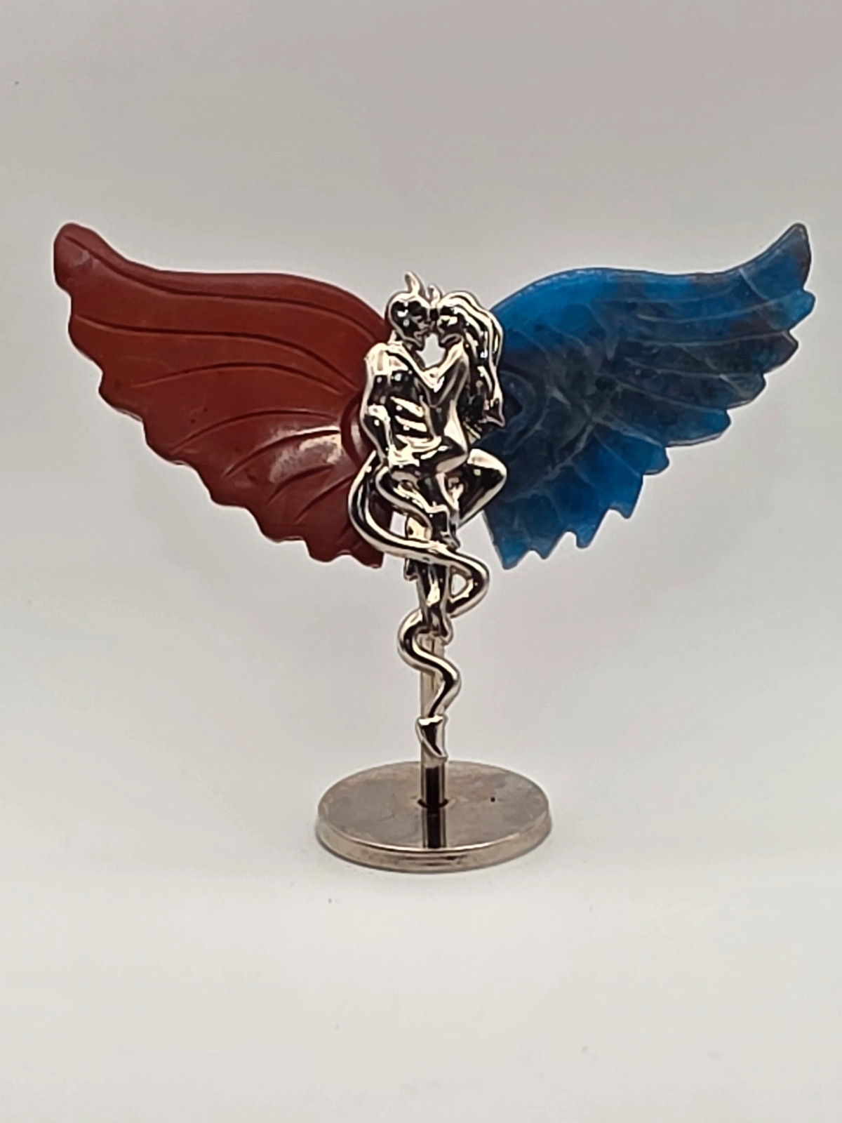 🪶 Red Jasper and Blue Apatite Forbidden Love Mini Wings — Grounded Strength (2