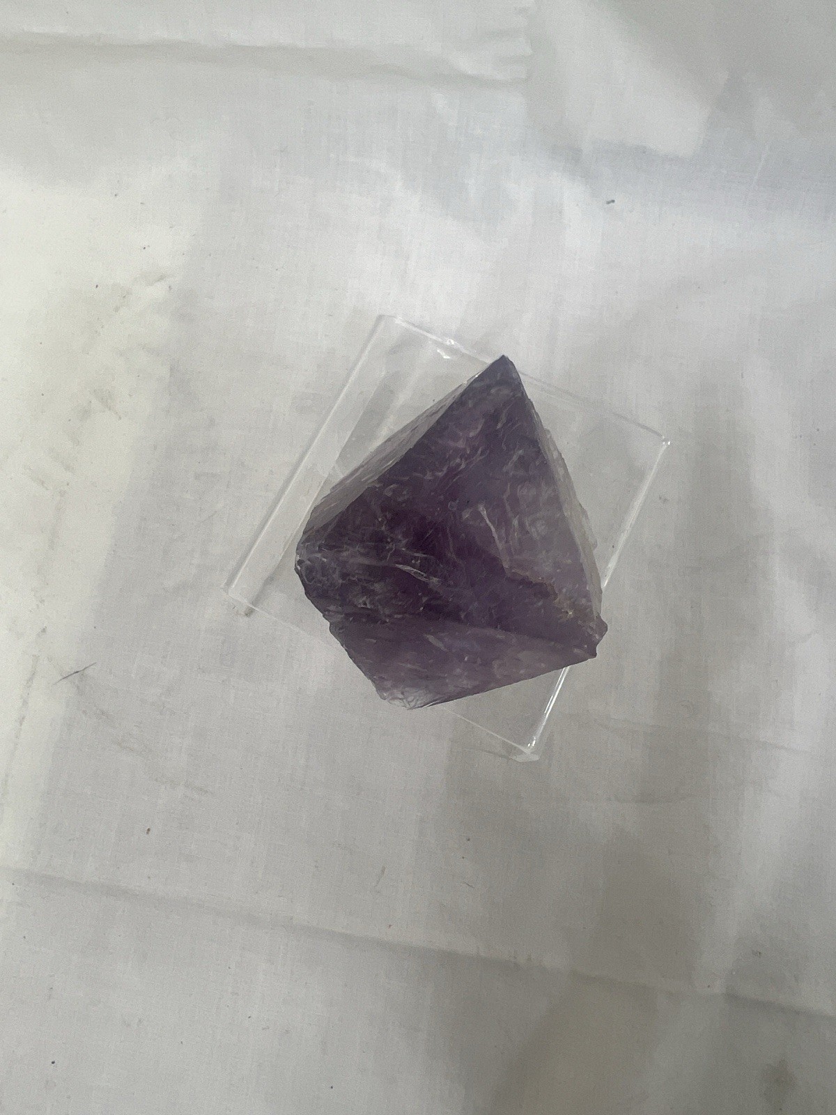 Natural Purple Fluorite Octahedron Quartz Crystal Point Healing – 282g RARE